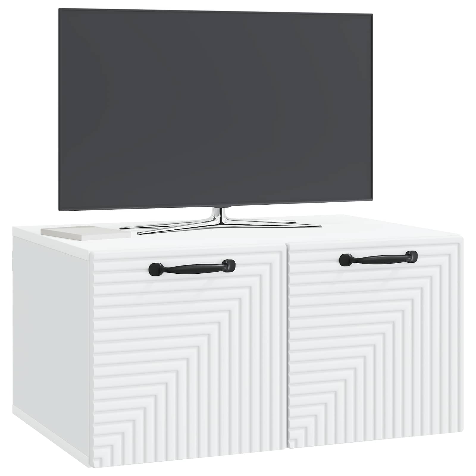 Meuble TV mural Blanc 59,5 x 41 x 30 cm Bois d'ingénierie