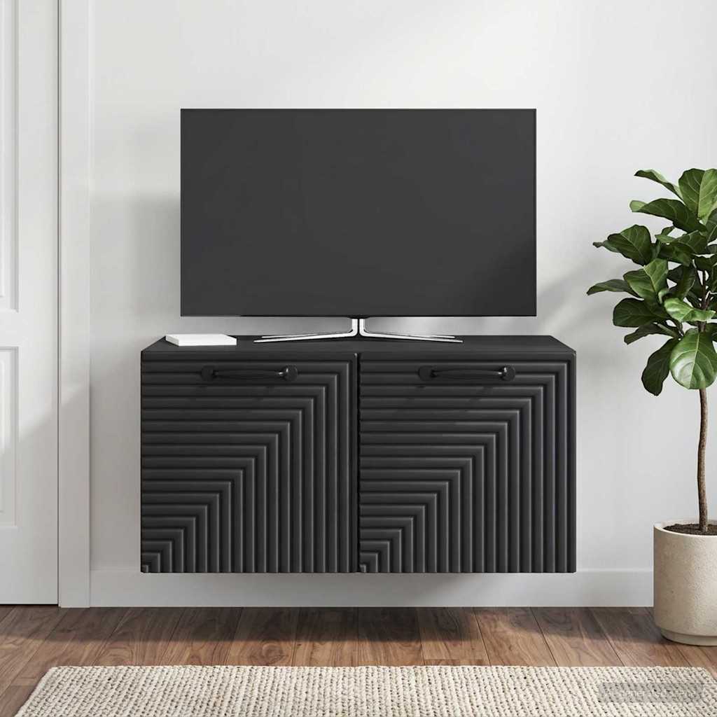 Meuble TV mural Noir 59,5 x 41 x 30 cm Bois d'ingénierie - XIOS