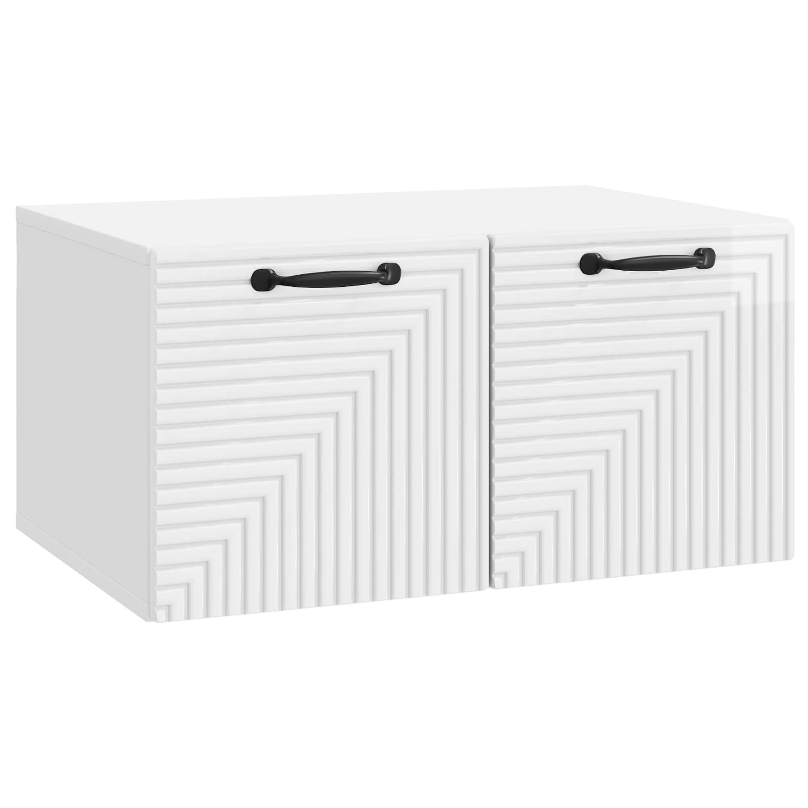 Meuble TV mural Montage mural Blanc brillant 59,5 x 41 x 30 cm - XIOS