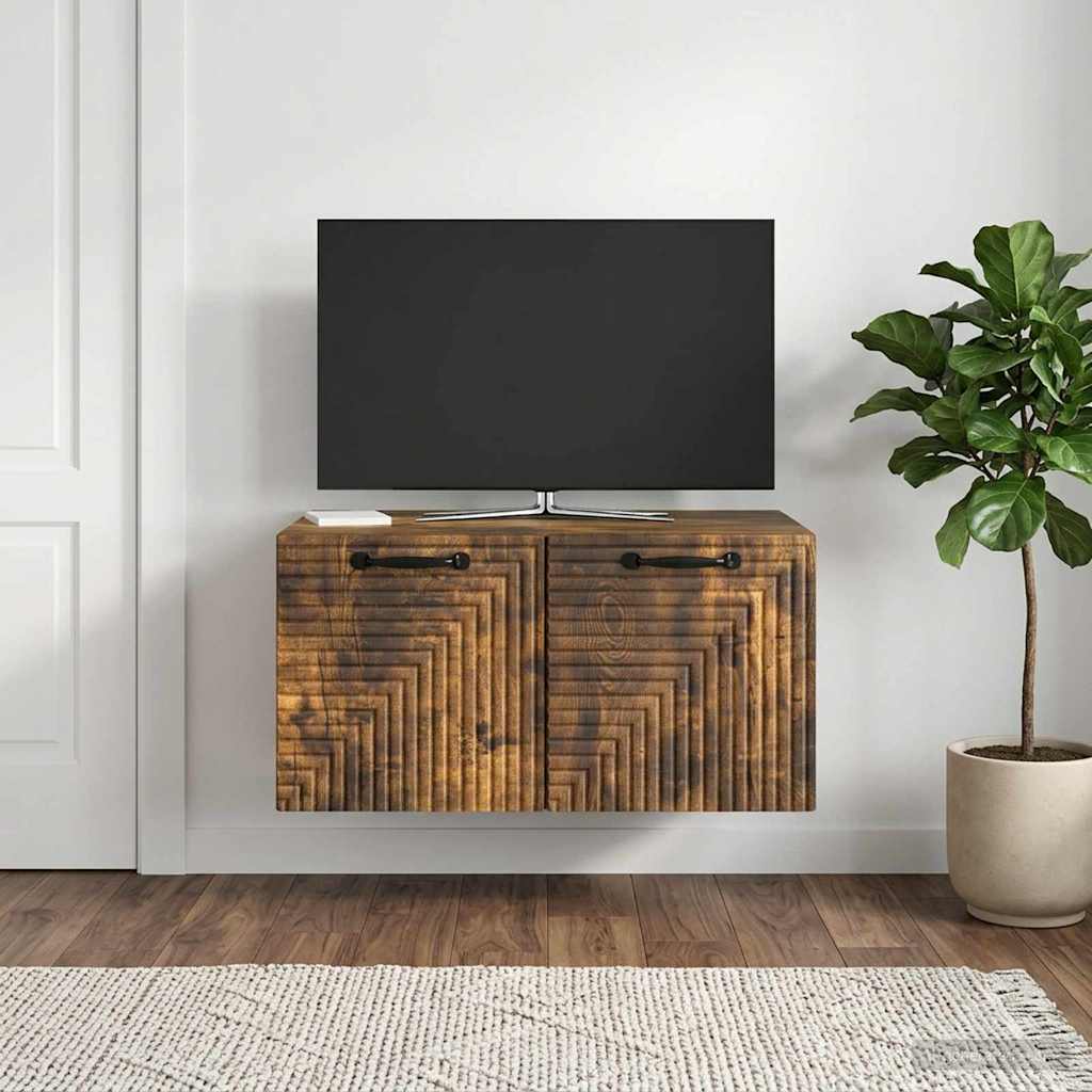Meuble TV mural Chêne fumé 59,5 x 41 x 30 cm Bois d'ingénierie - XIOS