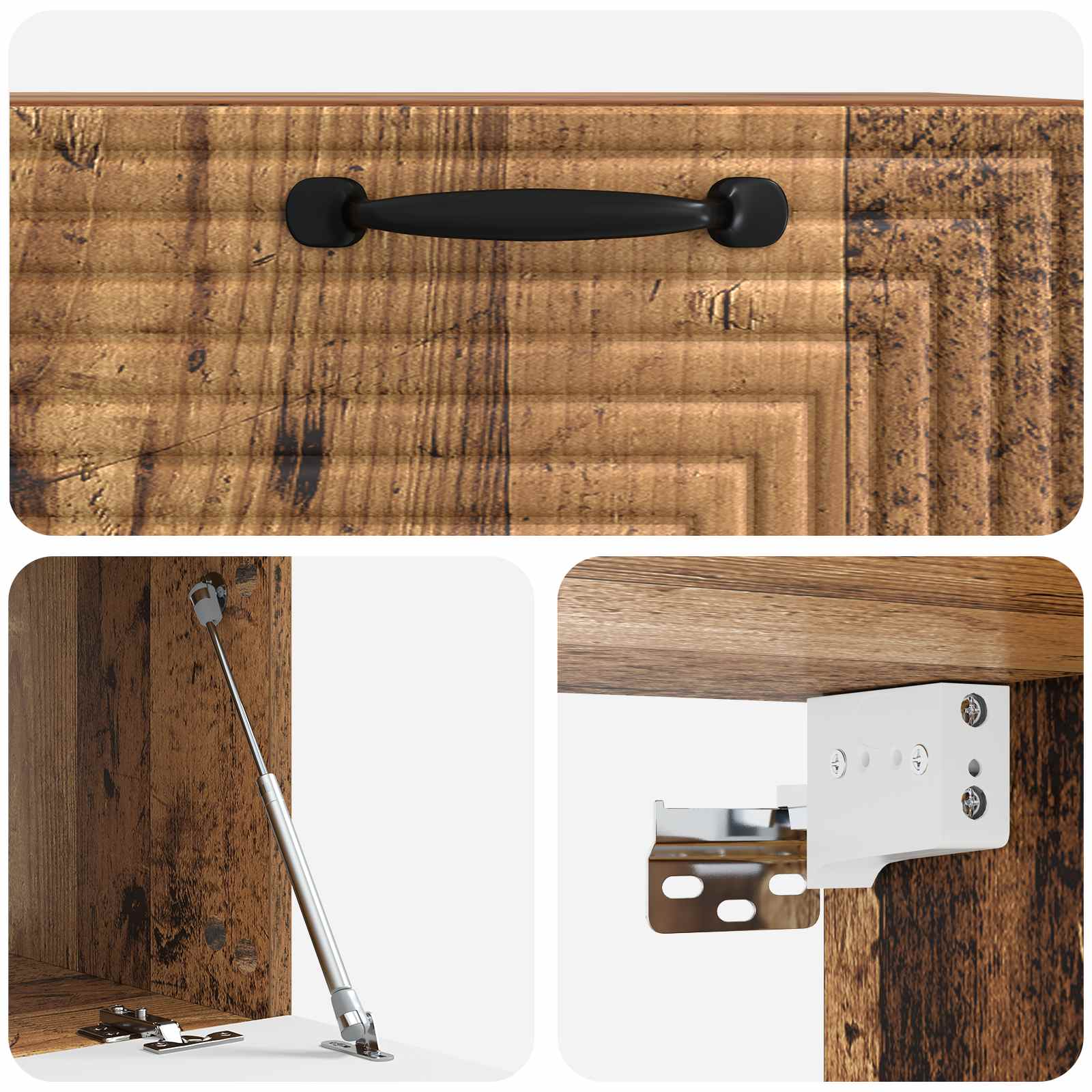 Meuble TV mural Bois ancien 59,5 x 41 x 30 cm Bois d'ingénierie - XIOS
