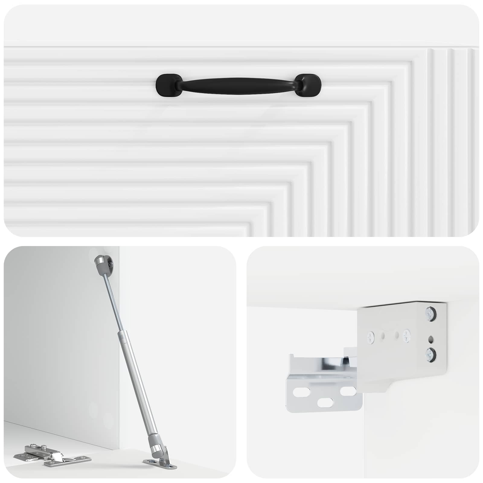 Meuble TV mural Montage mural Blanc brillant 78,5 x 41 x 30 cm - XIOS