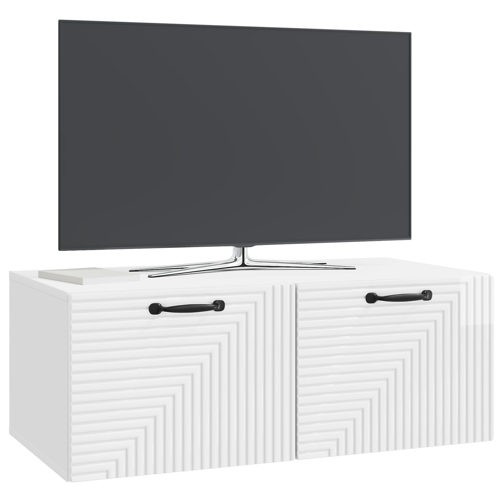 Meuble TV mural Montage mural Blanc brillant 78,5 x 41 x 30 cm - XIOS
