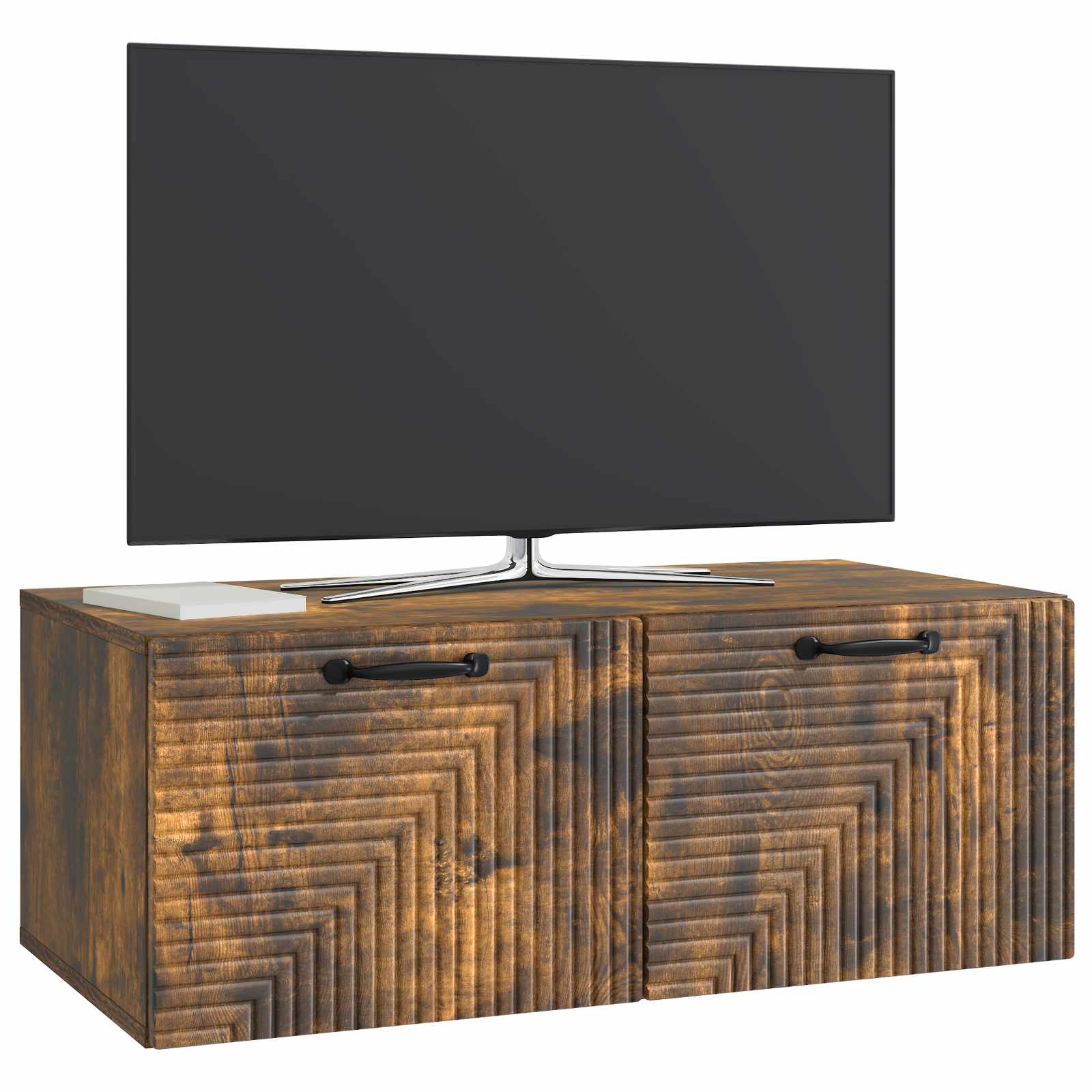 Meuble TV mural Chêne fumé 78,5 x 41 x 30 cm Bois d'ingénierie - XIOS