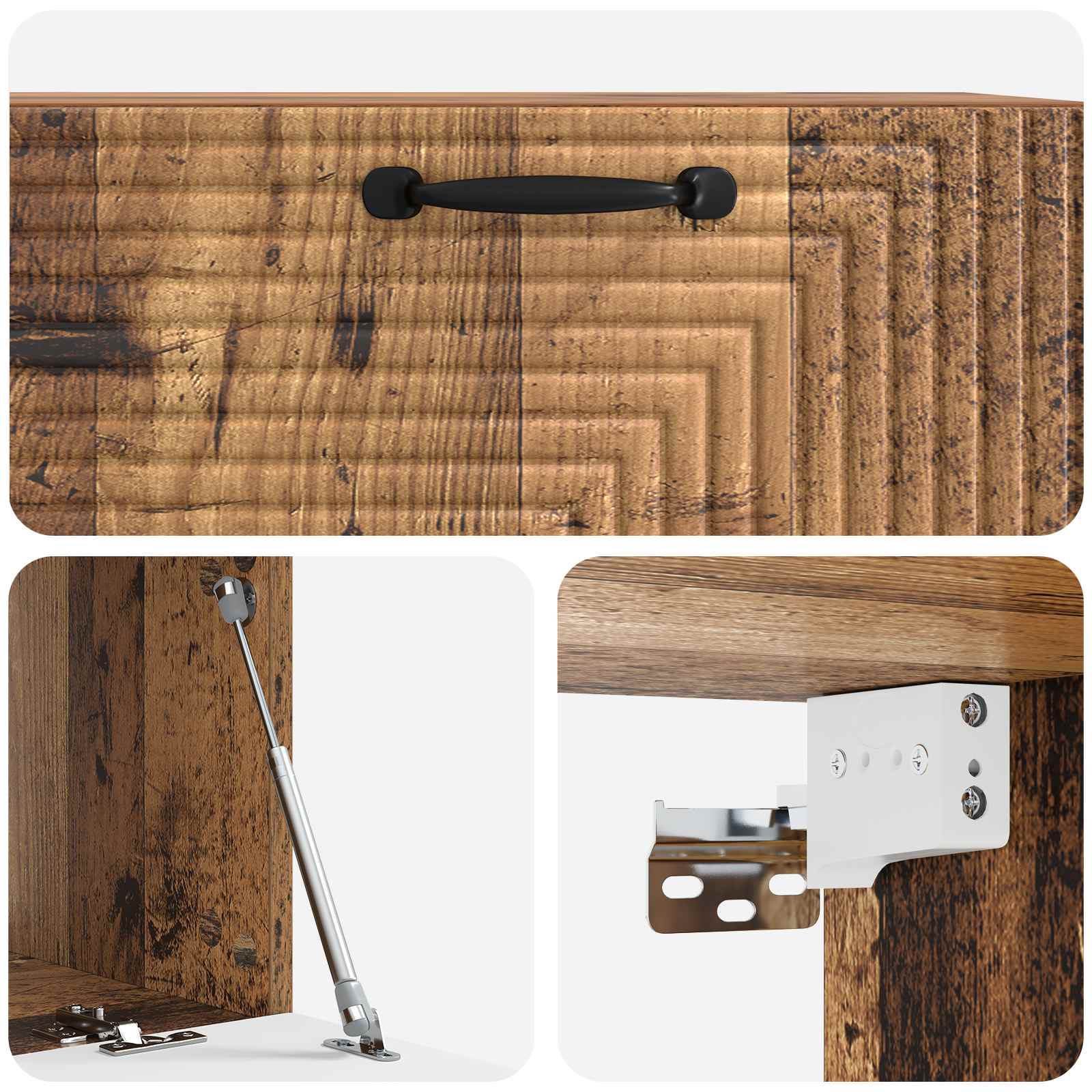 Meuble TV mural Bois ancien 78,5 x 41 x 30 cm Bois d'ingénierie - XIOS
