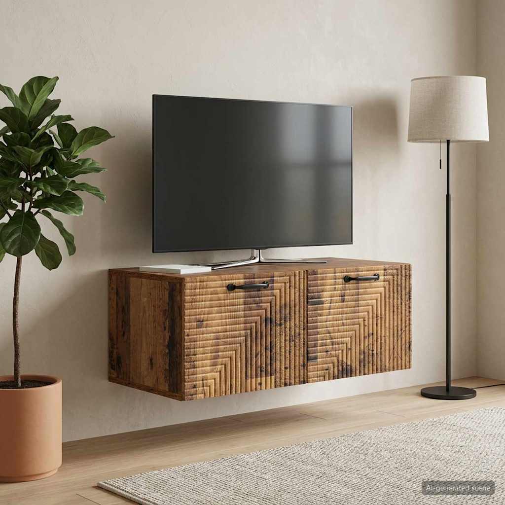 Meuble TV mural Bois ancien 78,5 x 41 x 30 cm Bois d'ingénierie - XIOS