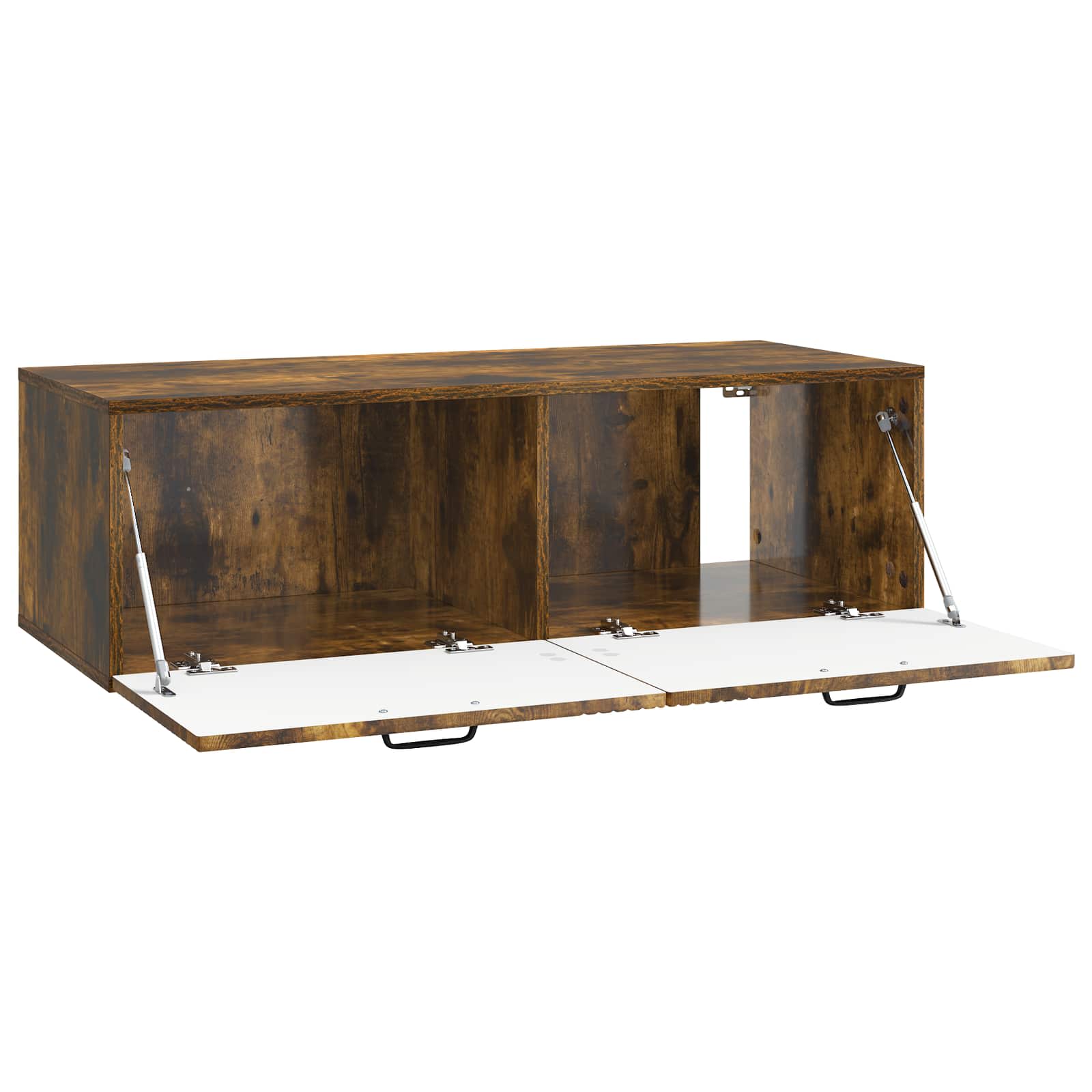 Meuble TV mural Chêne fumé 98 x 41 x 30 cm Bois d'ingénierie - XIOS