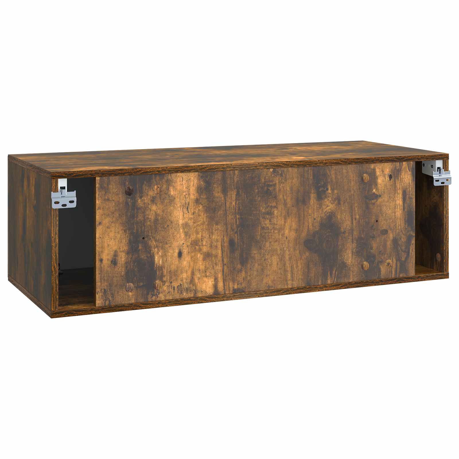 Meuble TV mural Chêne fumé 98 x 41 x 30 cm Bois d'ingénierie - XIOS