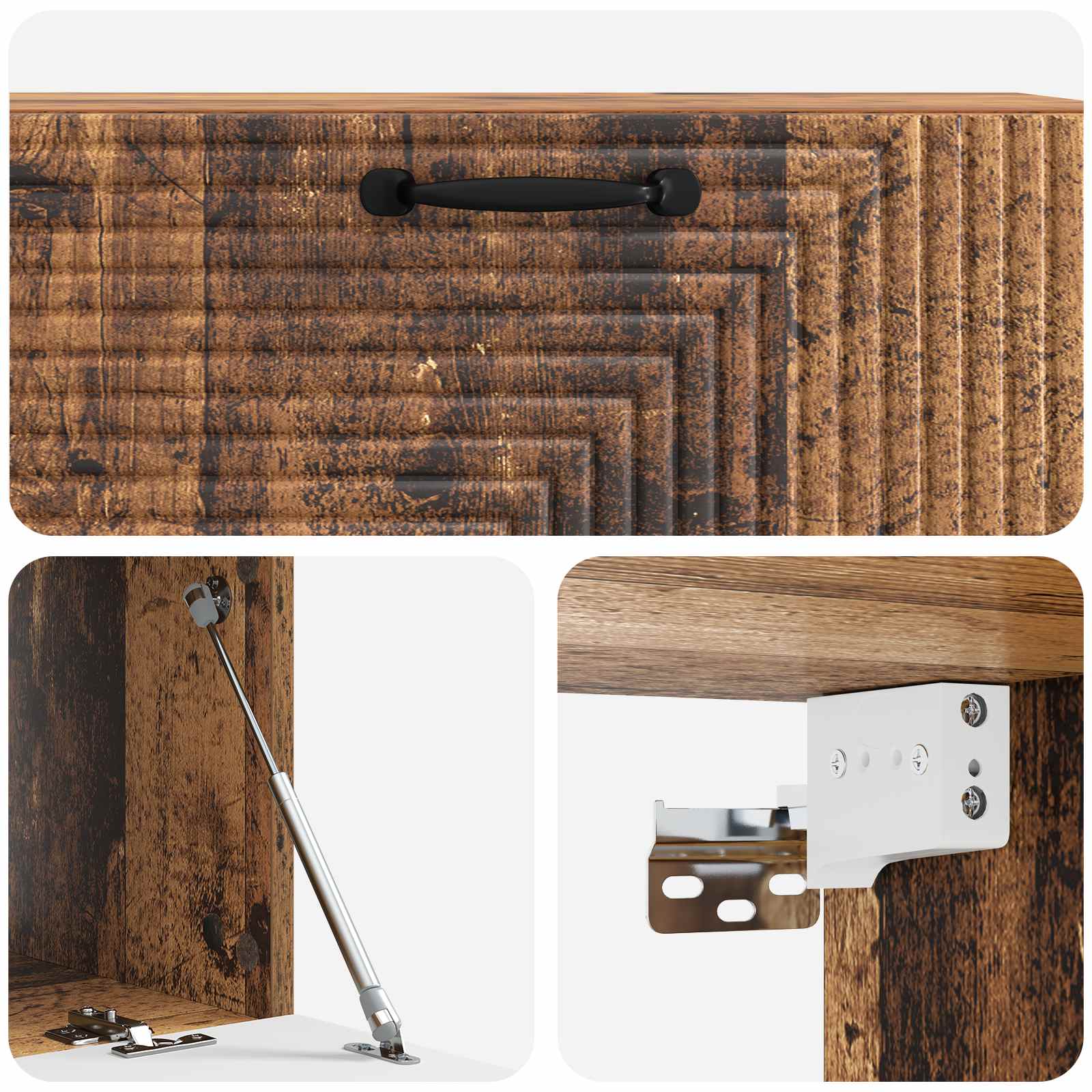 Meuble TV mural Bois ancien 98 x 41 x 30 cm Bois d'ingénierie - XIOS