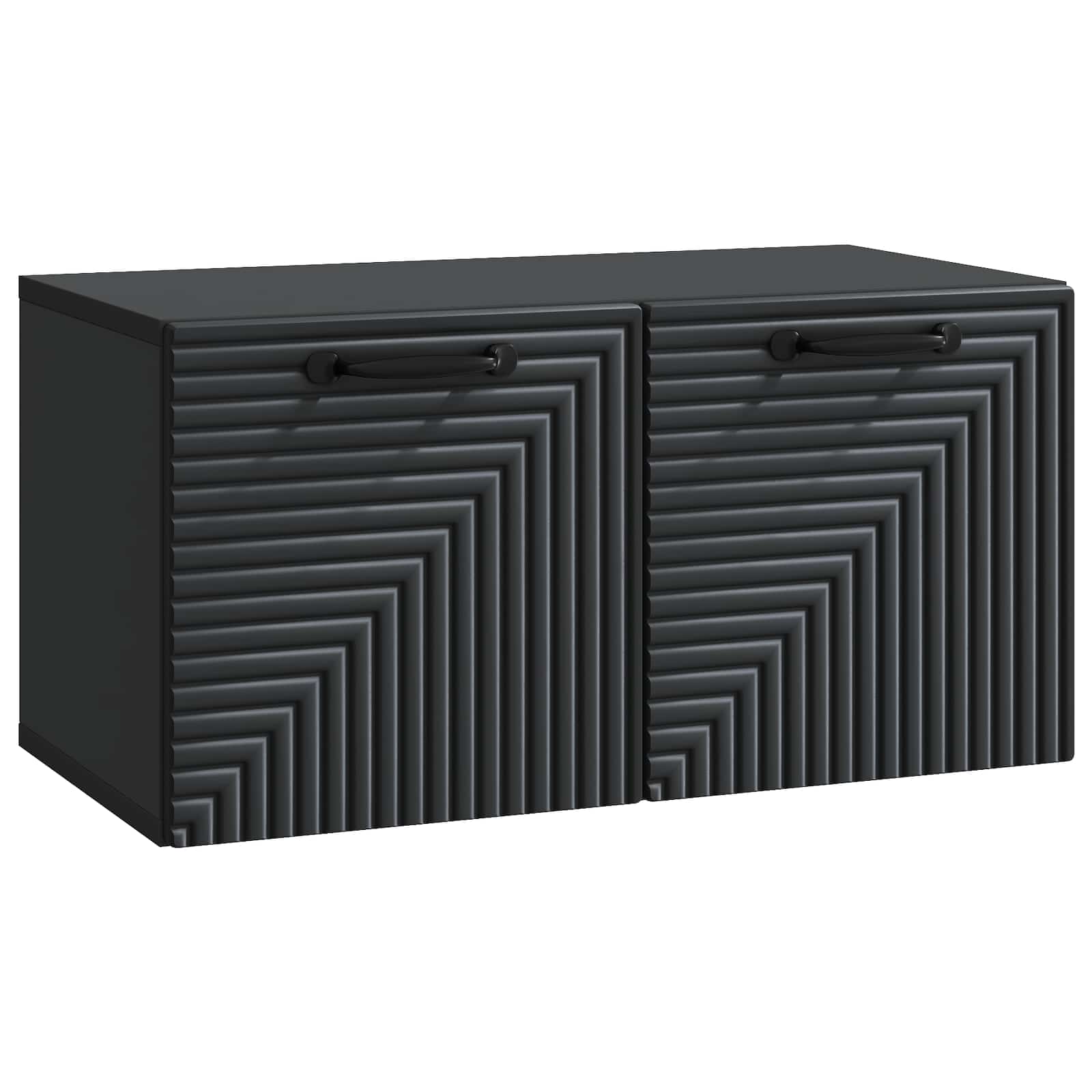 Meuble TV mural Noir 59,5 x 31 x 30 cm Bois d'ingénierie - XIOS