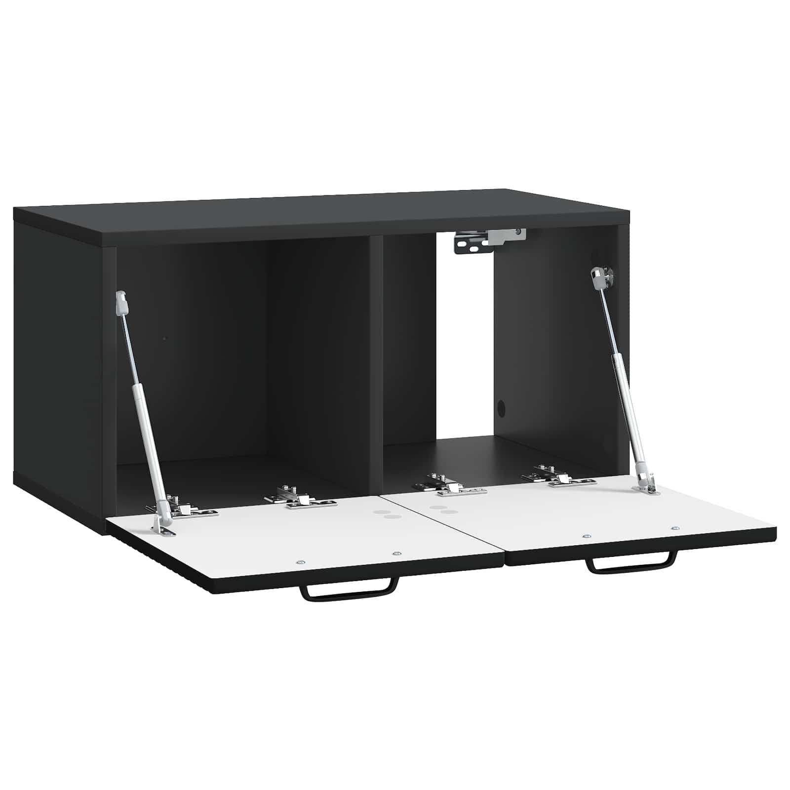 Meuble TV mural Noir 59,5 x 31 x 30 cm Bois d'ingénierie - XIOS