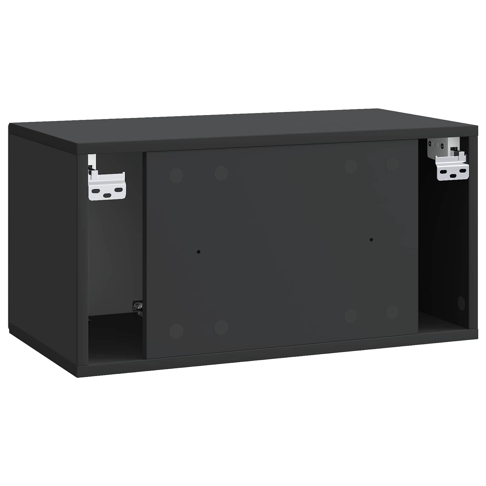 Meuble TV mural Noir 59,5 x 31 x 30 cm Bois d'ingénierie - XIOS
