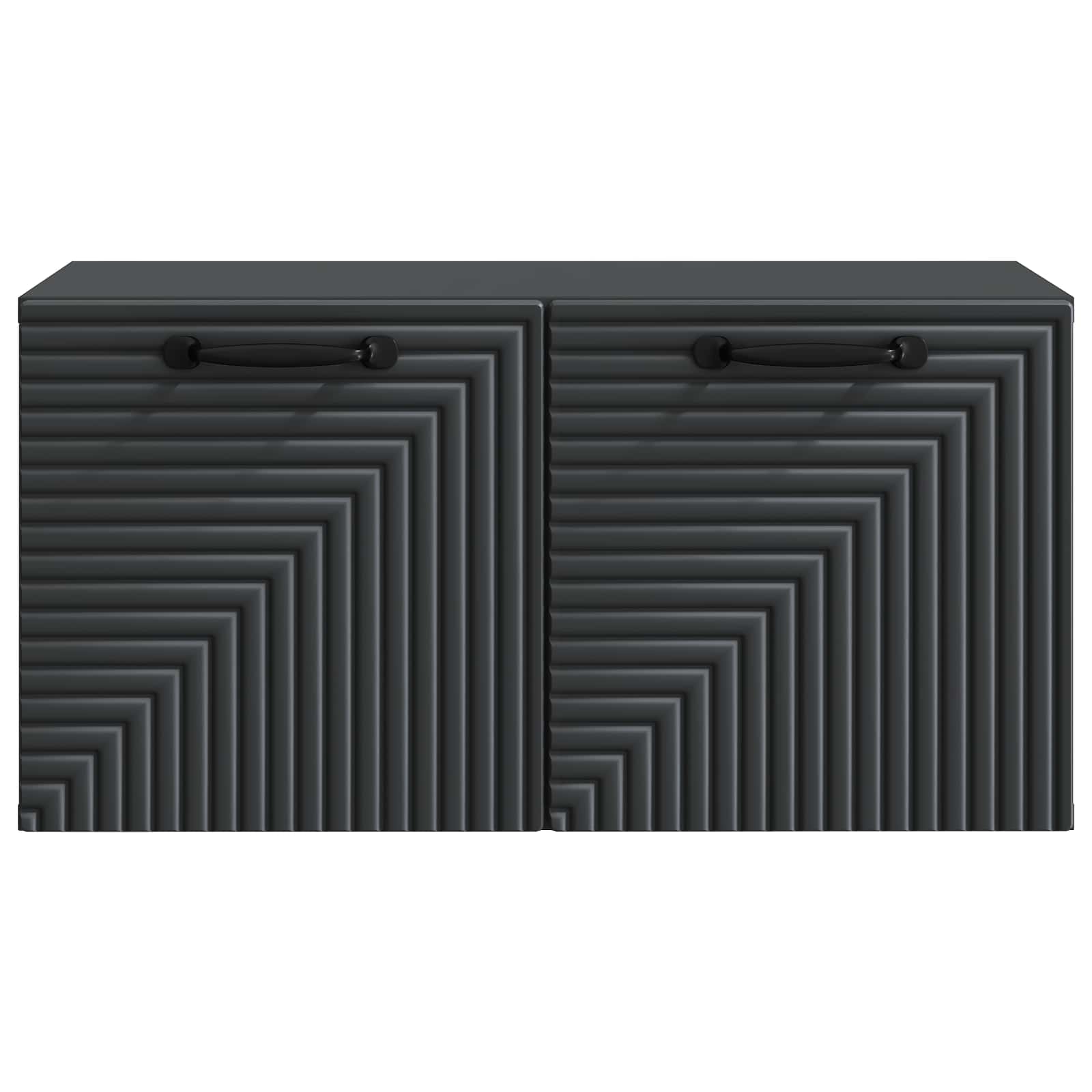 Meuble TV mural Noir 59,5 x 31 x 30 cm Bois d'ingénierie - XIOS