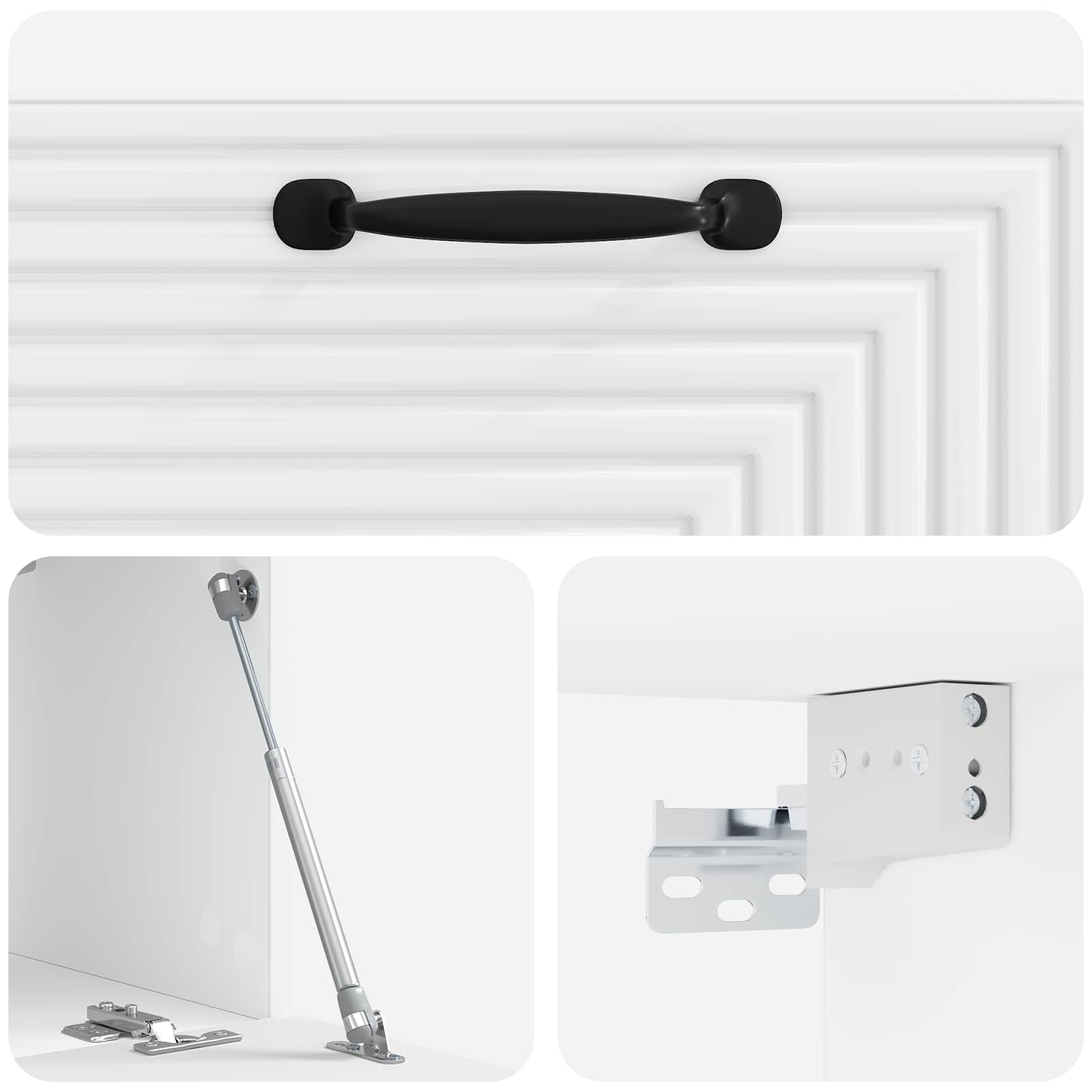 Meuble TV mural Montage mural Blanc brillant 59,5 x 31 x 30 cm - XIOS