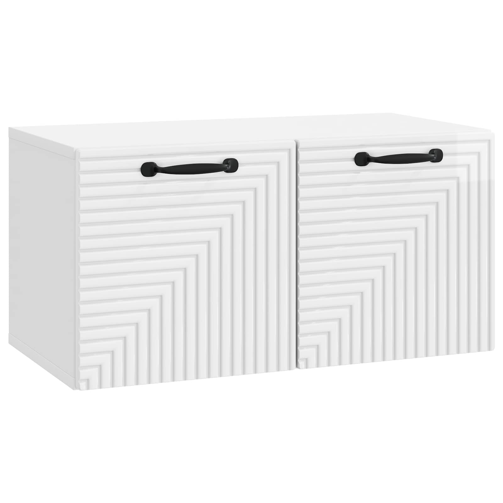 Meuble TV mural Montage mural Blanc brillant 59,5 x 31 x 30 cm - XIOS