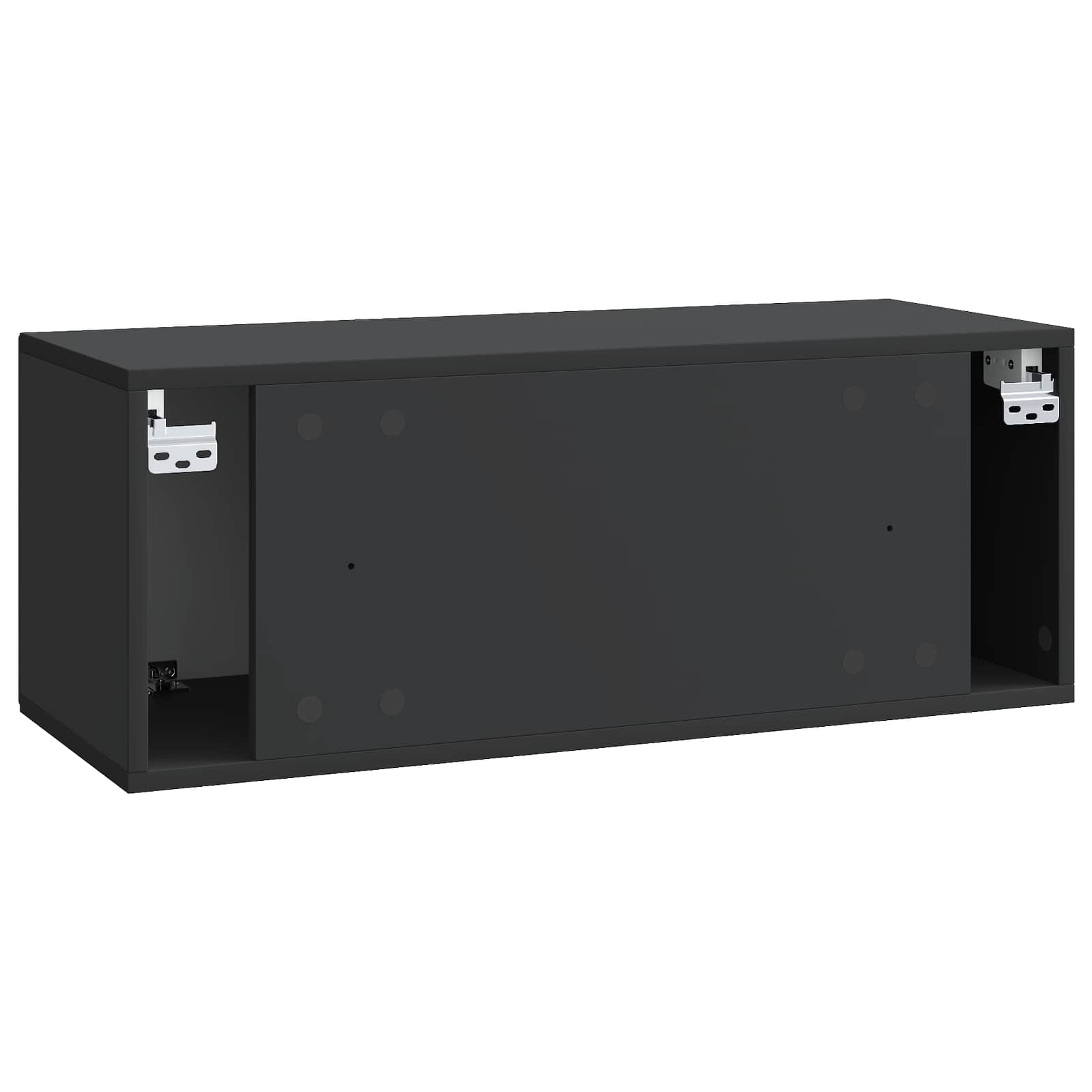 Meuble TV mural Noir 78,5 x 31 x 30 cm Bois d'ingénierie - XIOS
