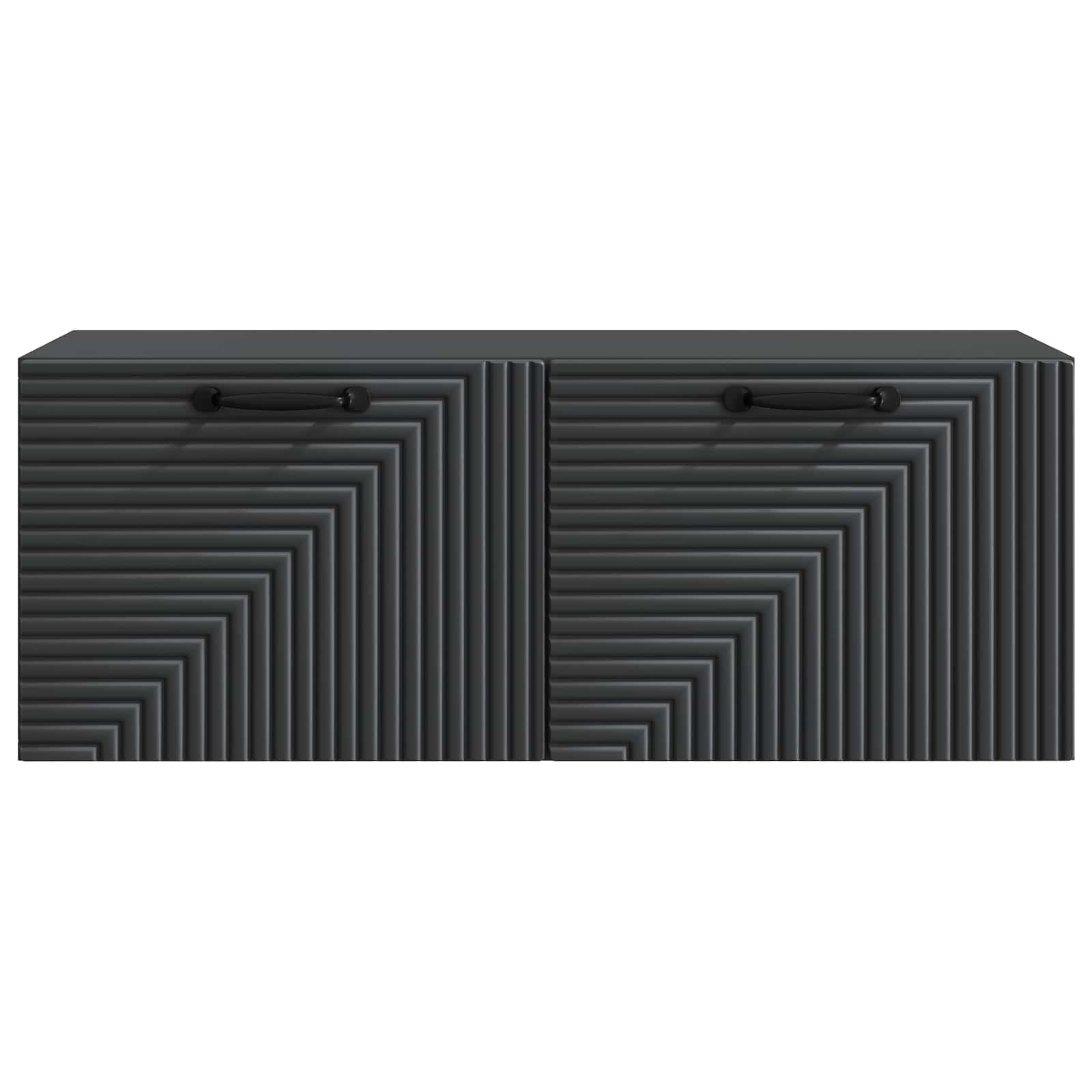 Meuble TV mural Noir 78,5 x 31 x 30 cm Bois d'ingénierie - XIOS