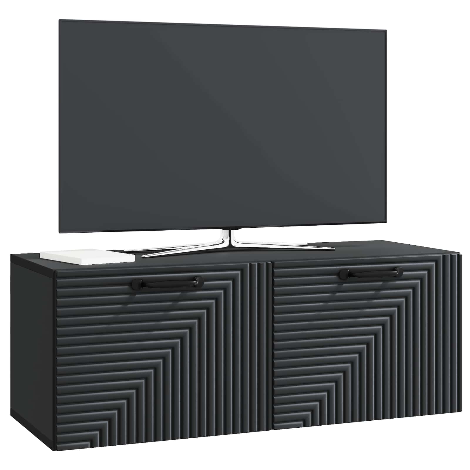Meuble TV mural Noir 78,5 x 31 x 30 cm Bois d'ingénierie - XIOS