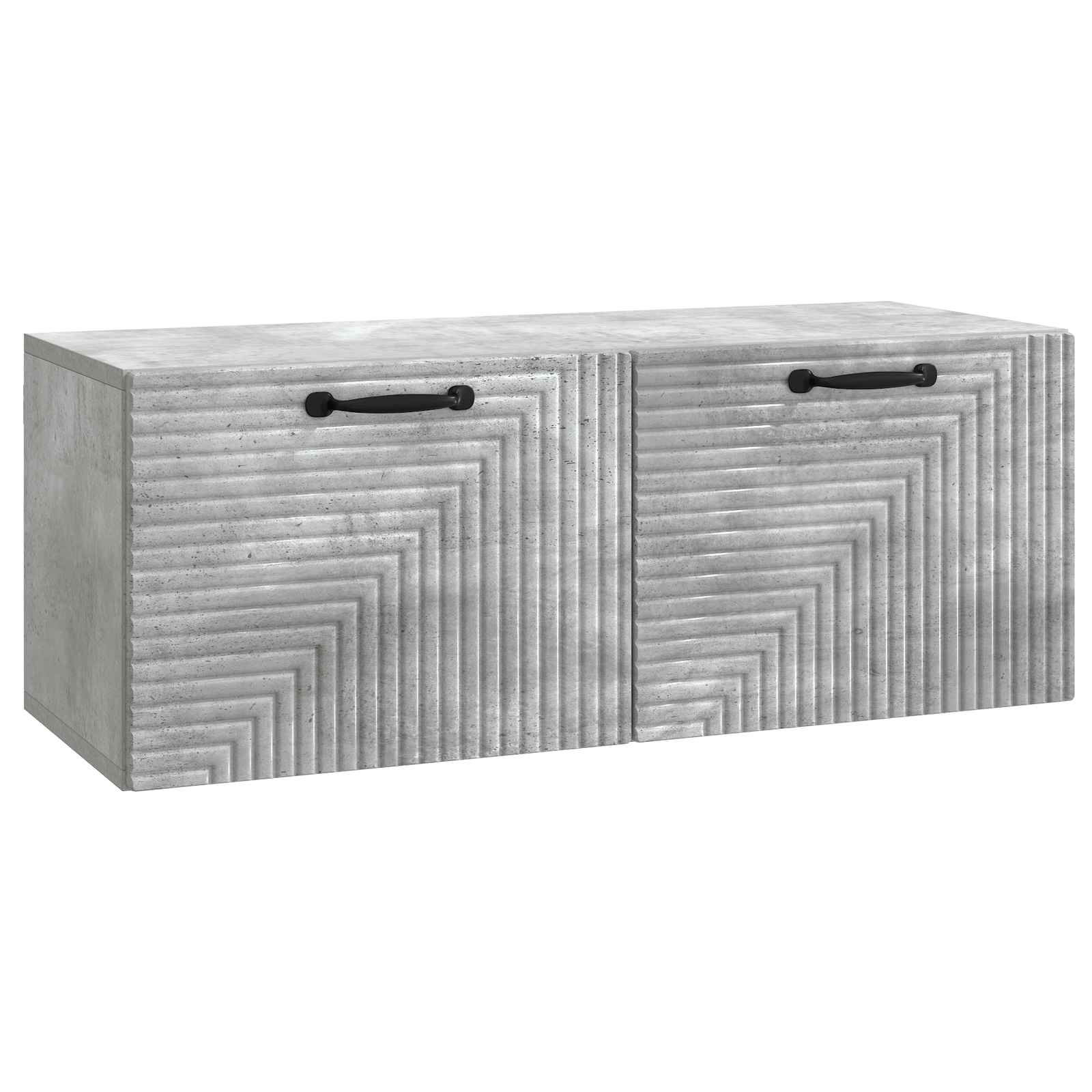 Meuble TV mural Gris béton 78,5 x 31 x 30 cm Bois d'ingénierie - XIOS