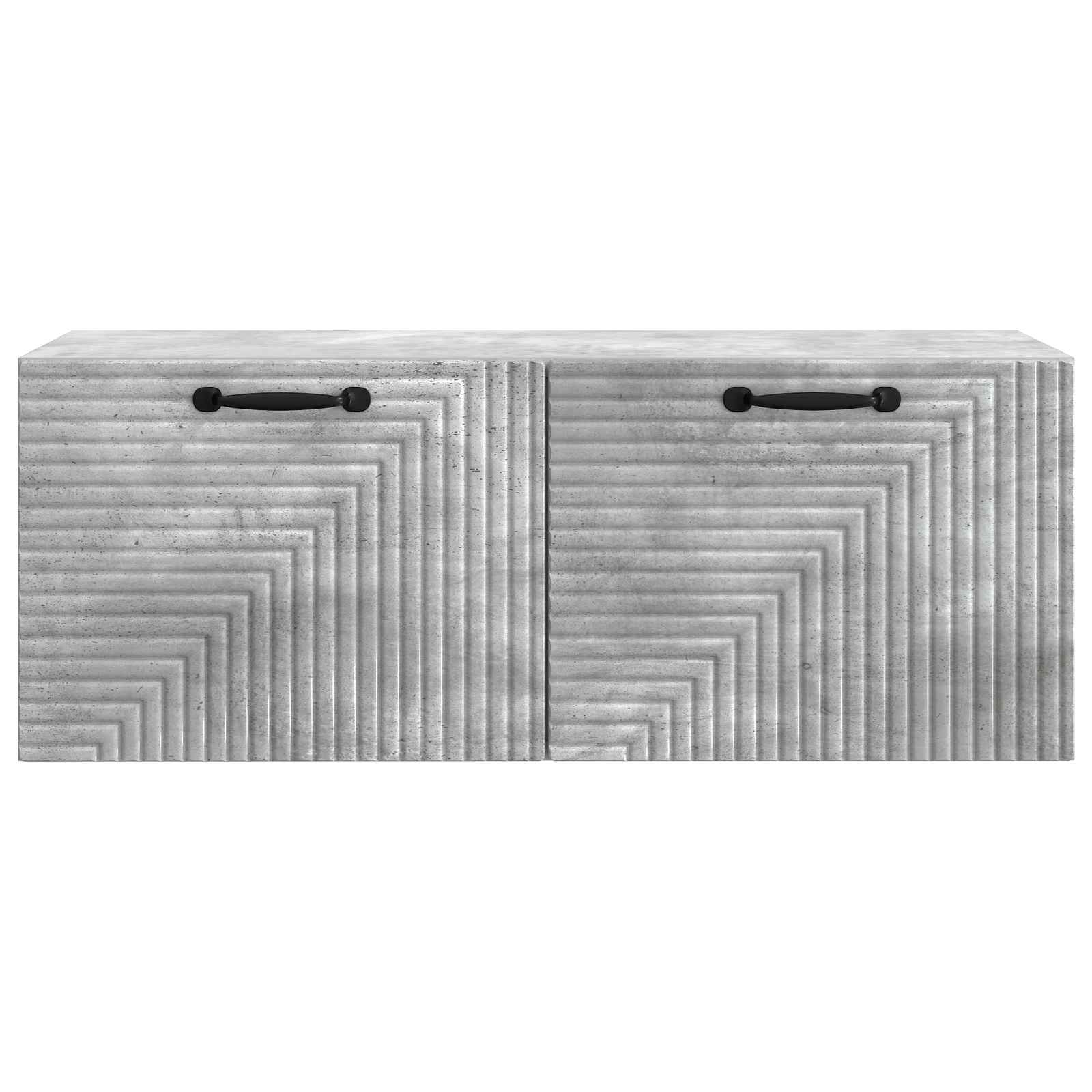Meuble TV mural Gris béton 78,5 x 31 x 30 cm Bois d'ingénierie - XIOS