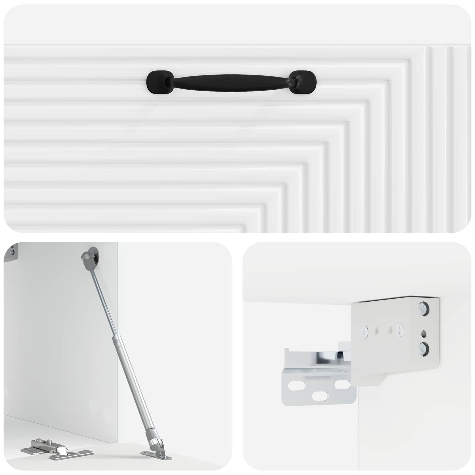 Meuble TV mural Montage mural Blanc brillant 78,5 x 31 x 30 cm - XIOS