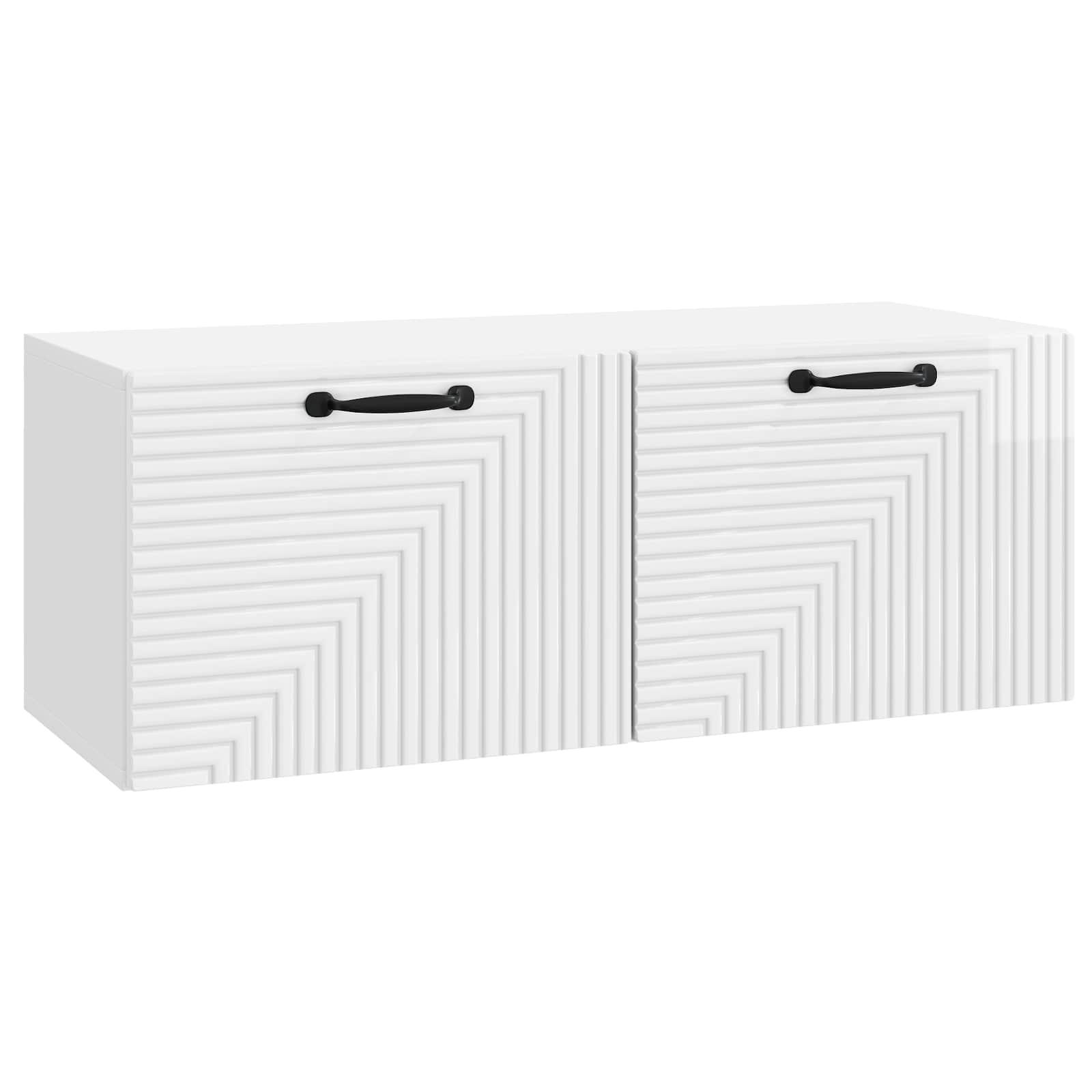 Meuble TV mural Montage mural Blanc brillant 78,5 x 31 x 30 cm - XIOS