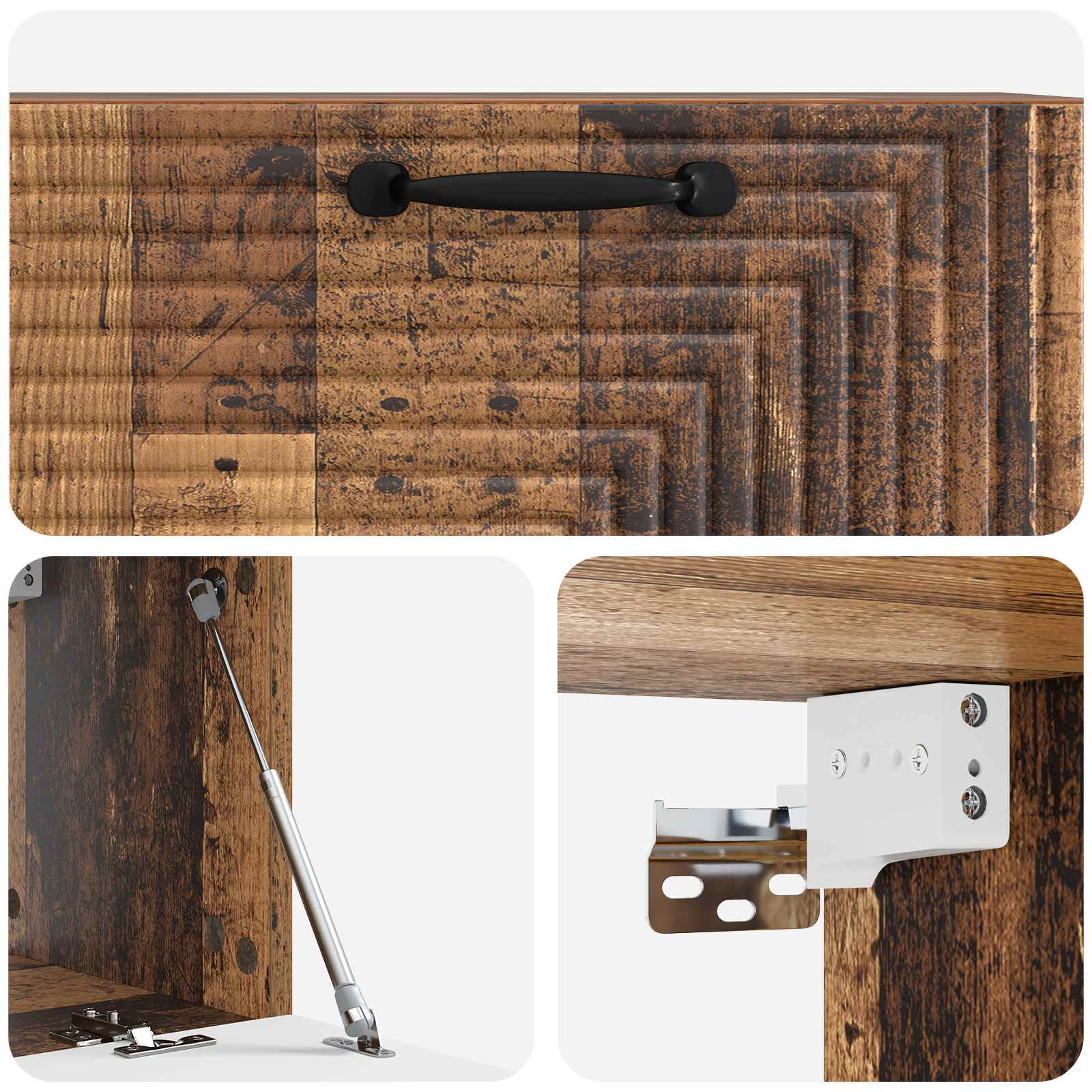 Meuble TV mural Bois ancien 78,5 x 31 x 30 cm Bois d'ingénierie - XIOS