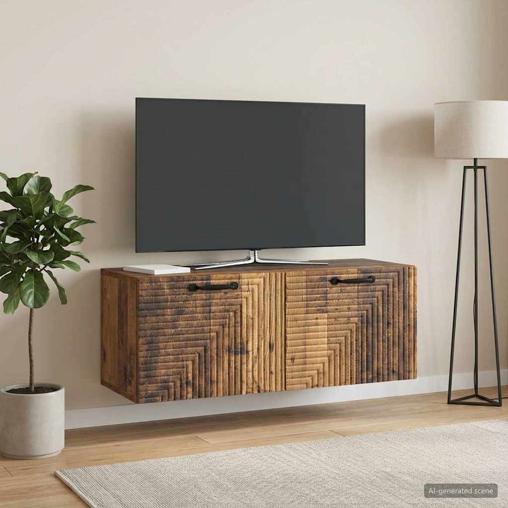 Meuble TV mural Bois ancien 78,5 x 31 x 30 cm Bois d'ingénierie - XIOS