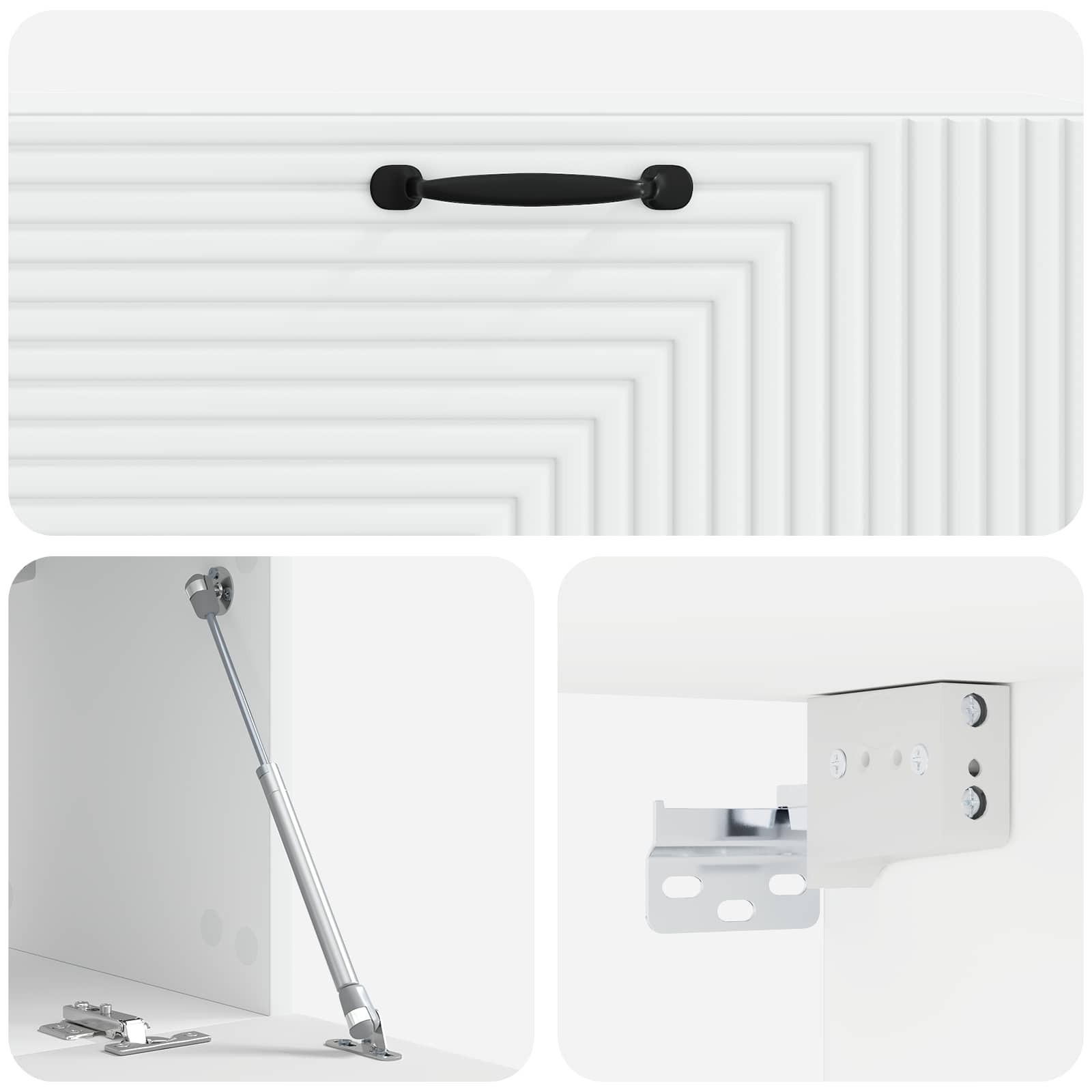 Meuble TV mural Blanc 98 x 31 x 30 cm Bois d'ingénierie - XIOS
