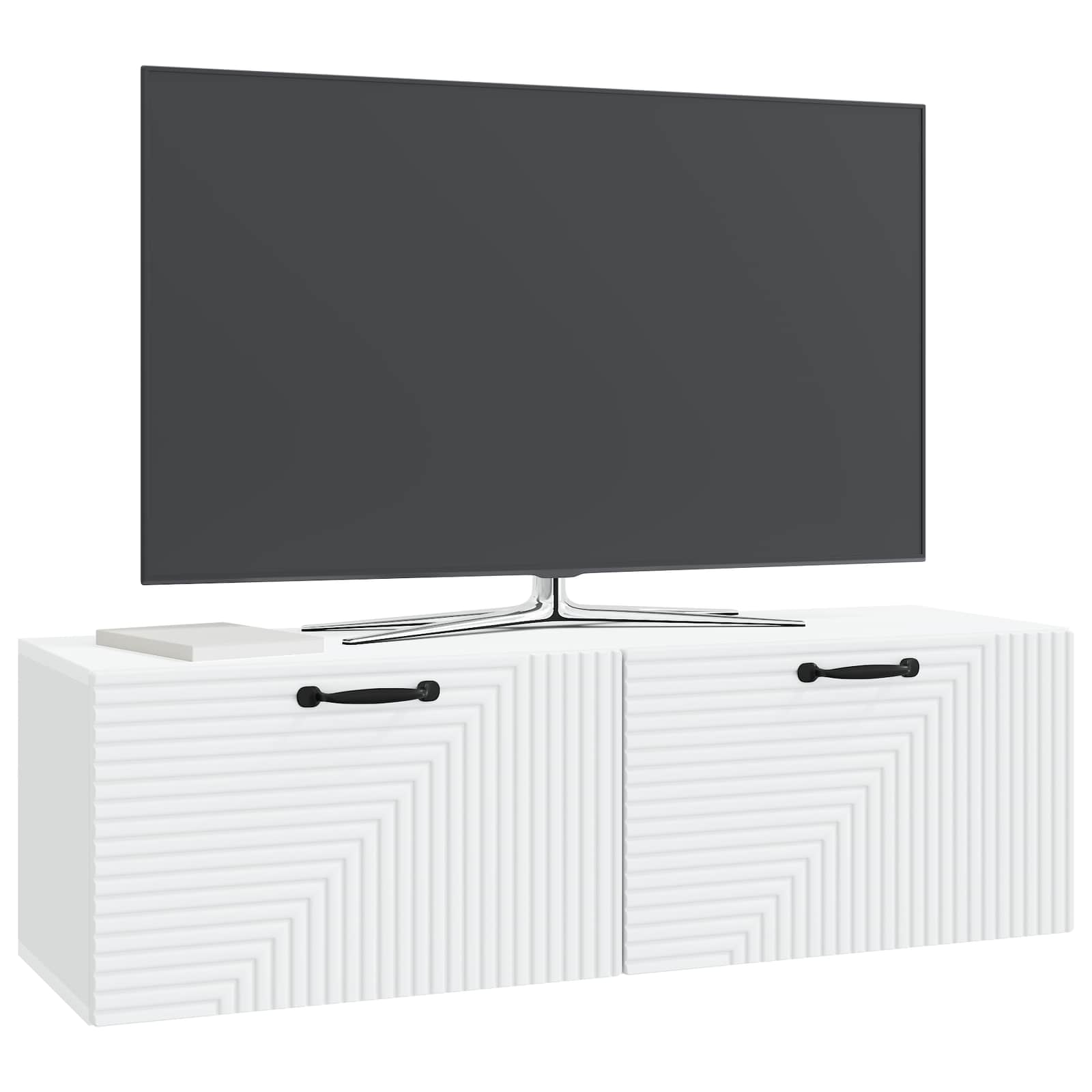 Meuble TV mural Blanc 98 x 31 x 30 cm Bois d'ingénierie - XIOS