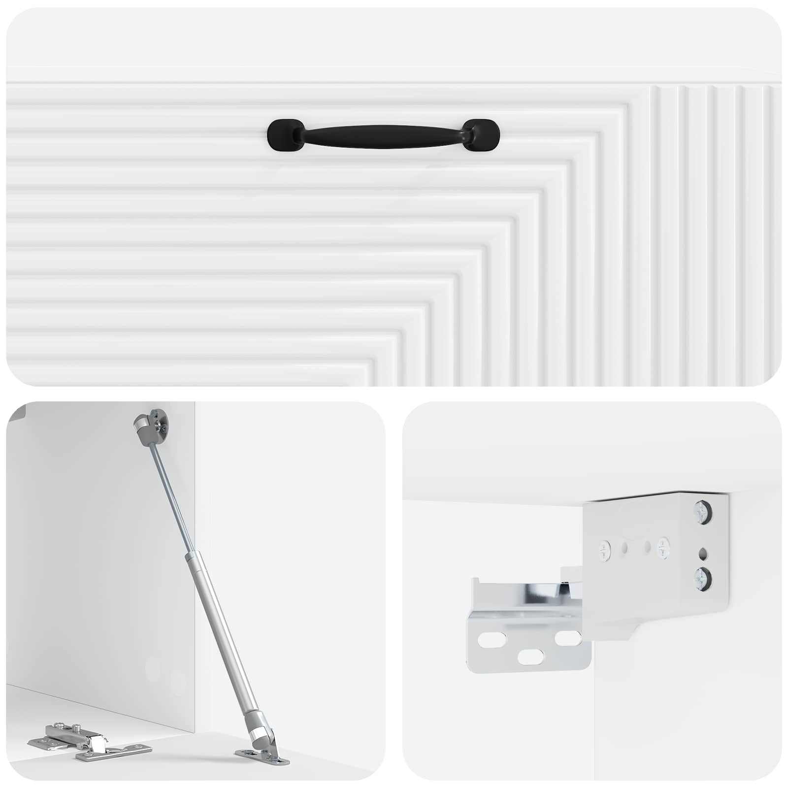 Meuble TV mural Montage mural Blanc brillant 98 x 31 x 30 cm - XIOS