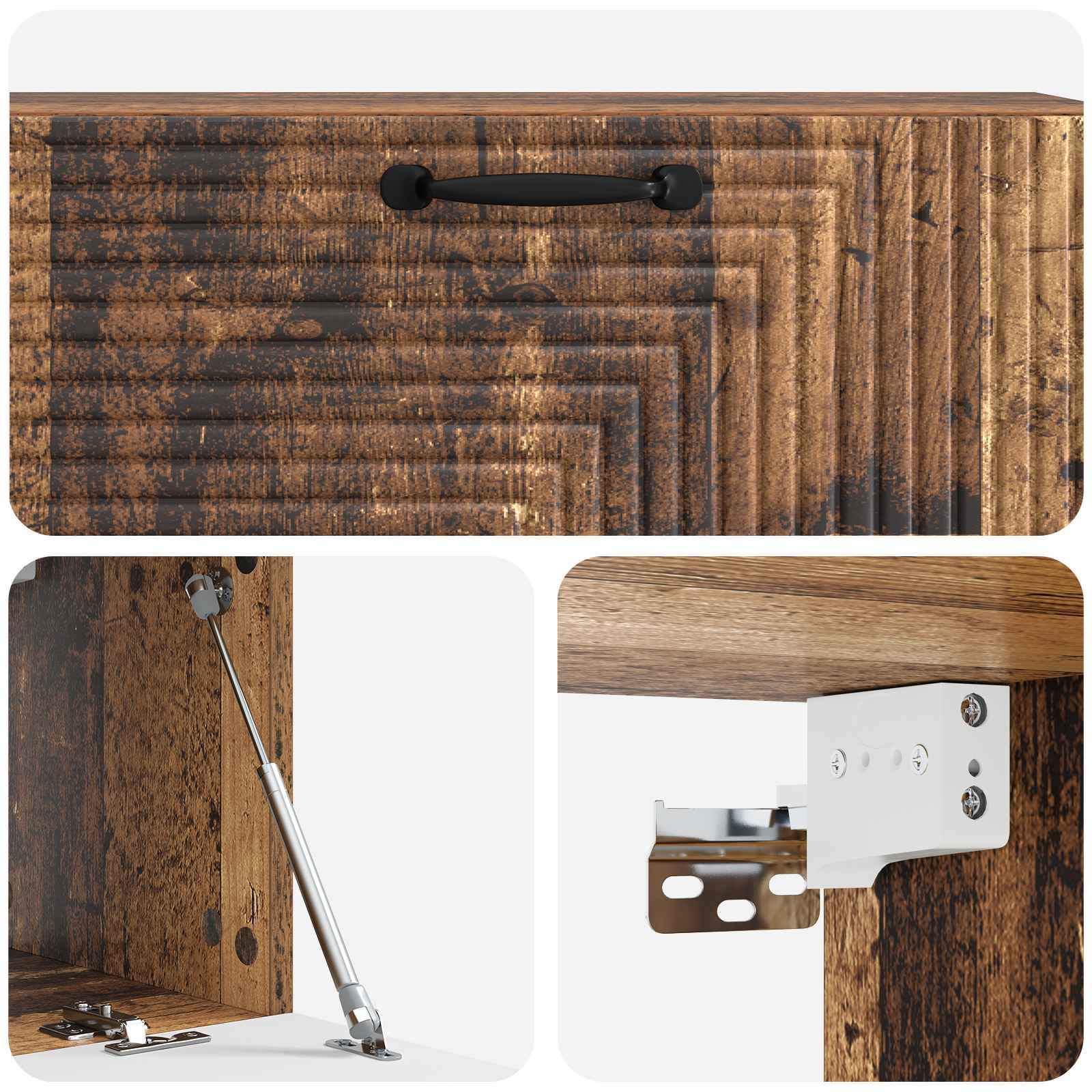 Meuble TV mural Bois ancien 98 x 31 x 30 cm Bois d'ingénierie - XIOS