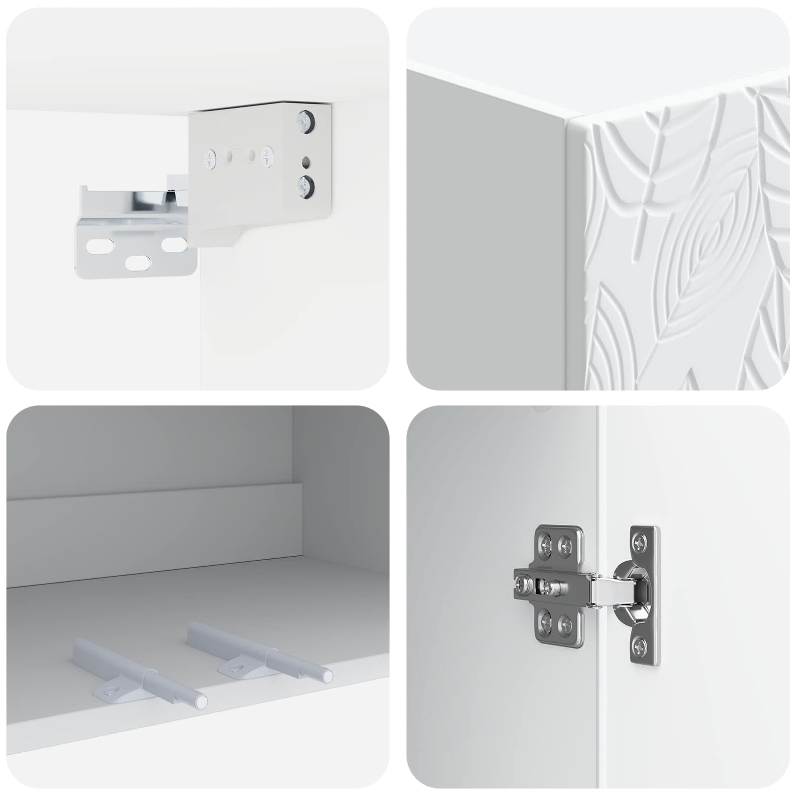 Armoire Murale Blanc 66 x 34,5 x 90 cm Bois d'ingénierie - XIOS