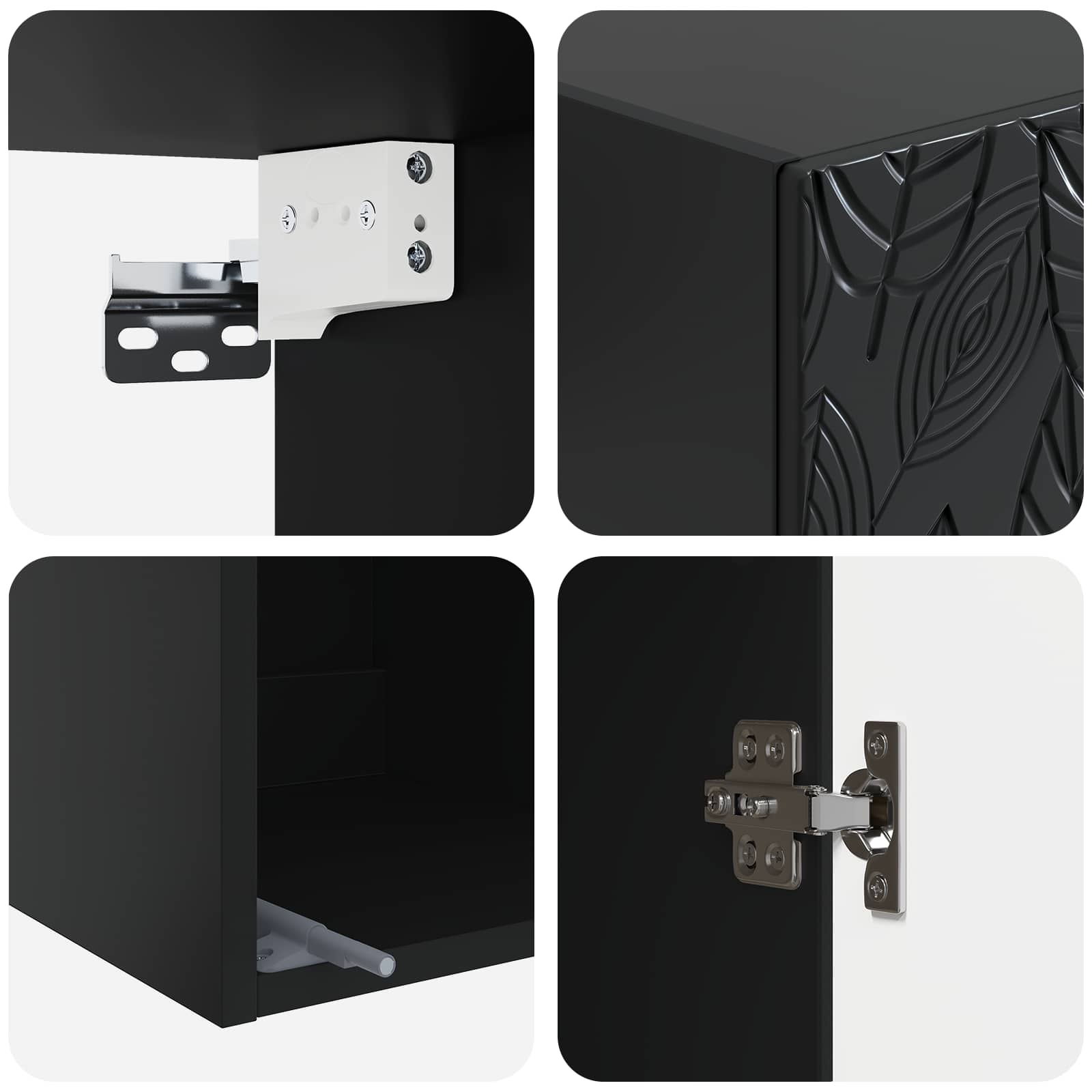 Armoire Murale Noir 33 x 34,5 x 90 cm Bois d'ingénierie - XIOS