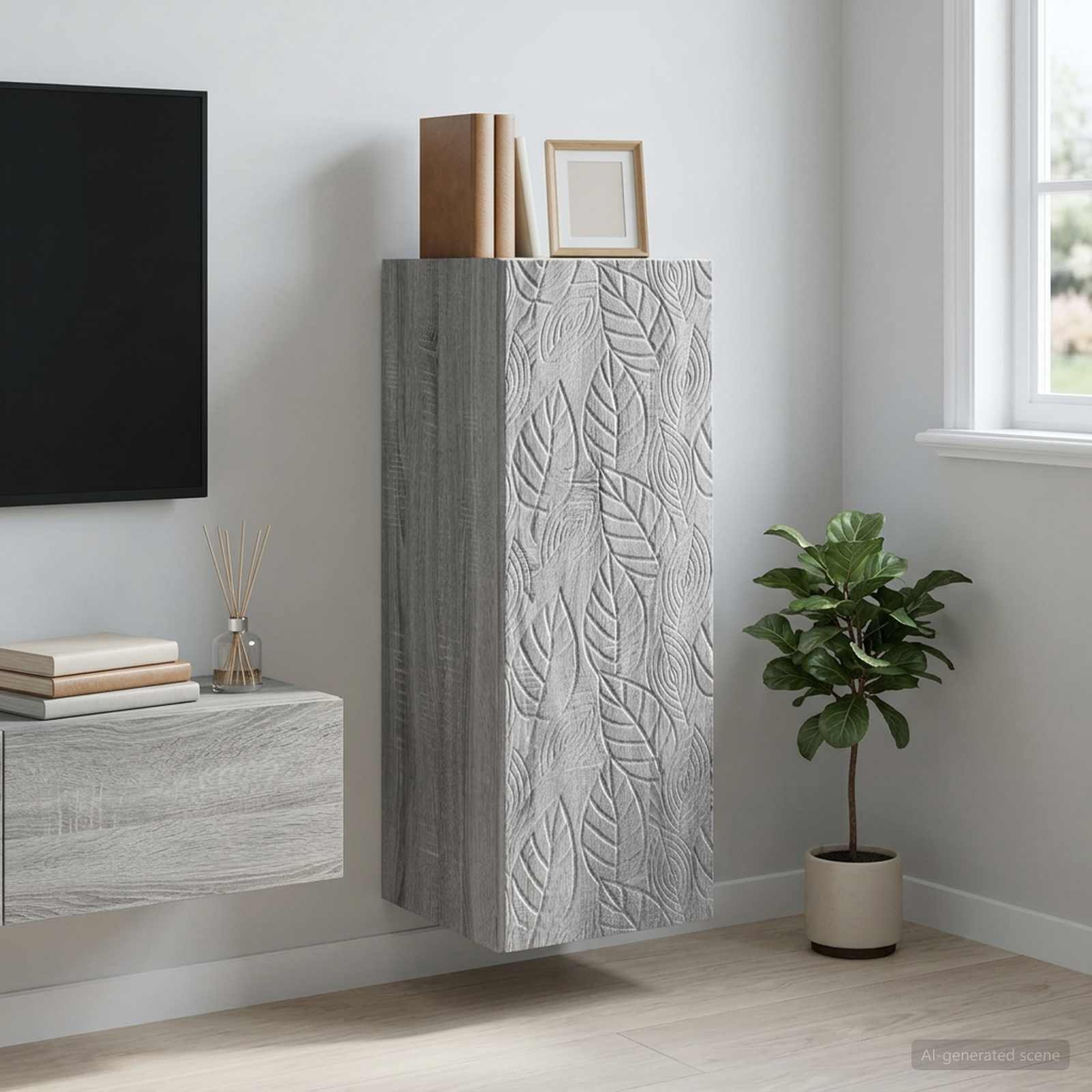 Armoire Murale Sonoma gris 33 x 34,5 x 90 cm Bois d'ingénierie - XIOS