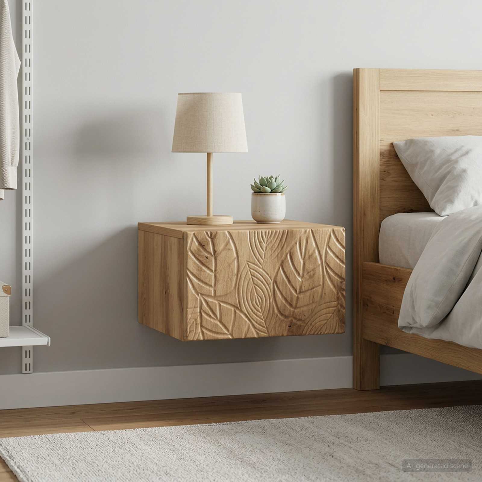 Table d'appoint murale 2 pc Chêne artisanal 34,5 x 33 x 20 cm
