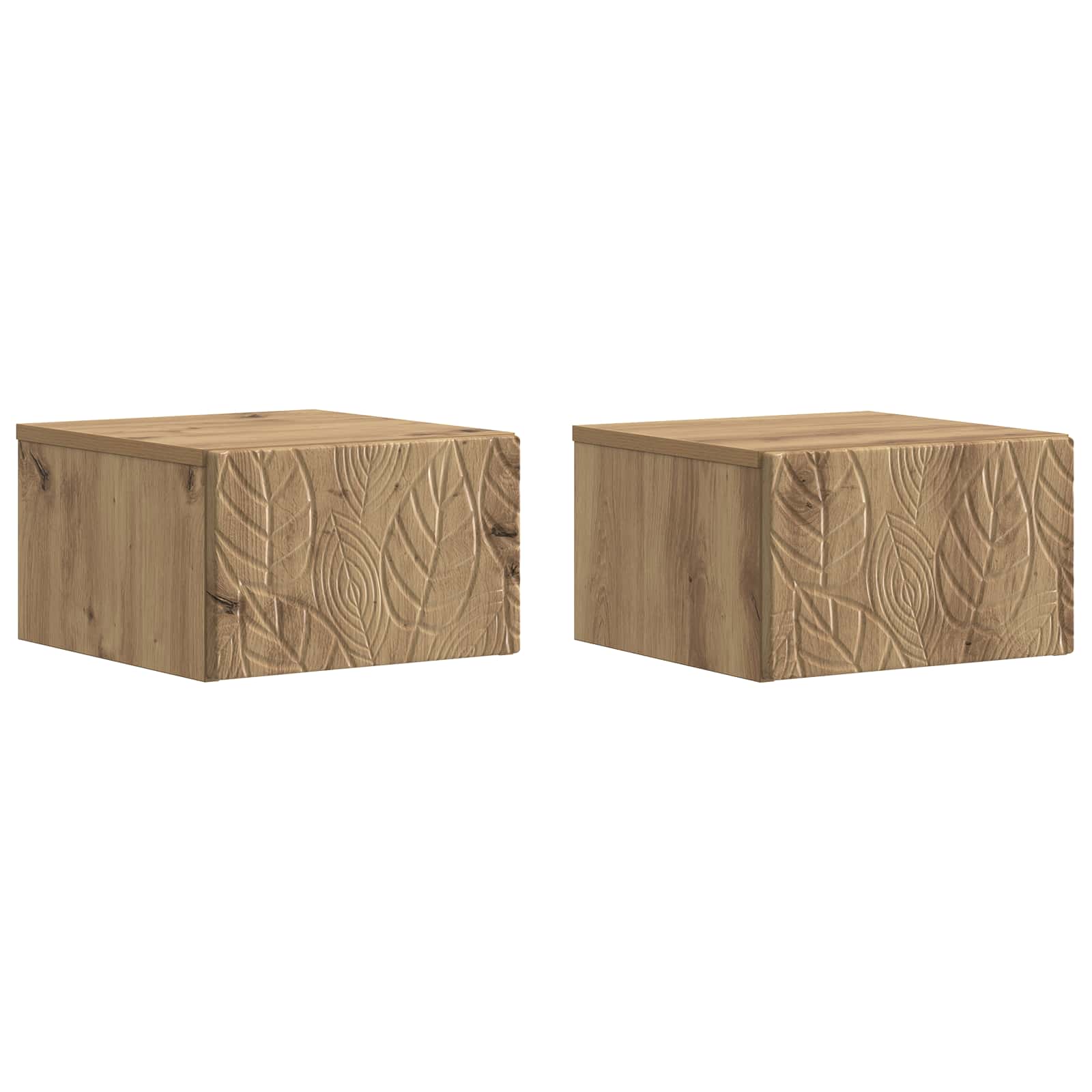 Cabinet de chevet mural 2 pcs Chêne artisanal 49 x 34,5 x 20 cm - XIOS