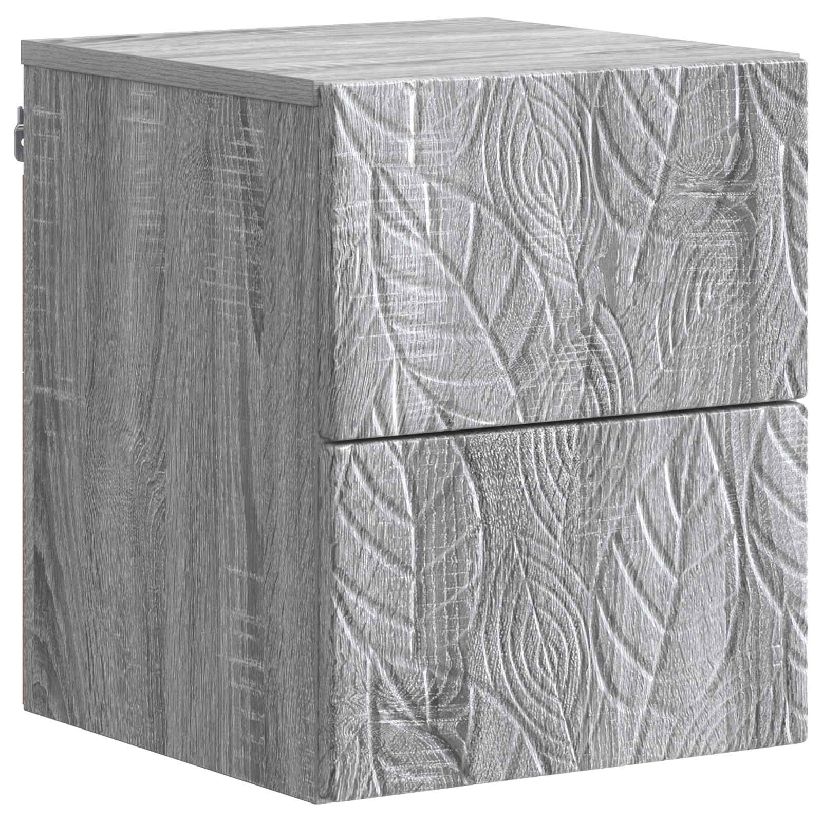 Cabinet de chevet mural Sonoma gris 34,5 x 33 x 40 cm - XIOS