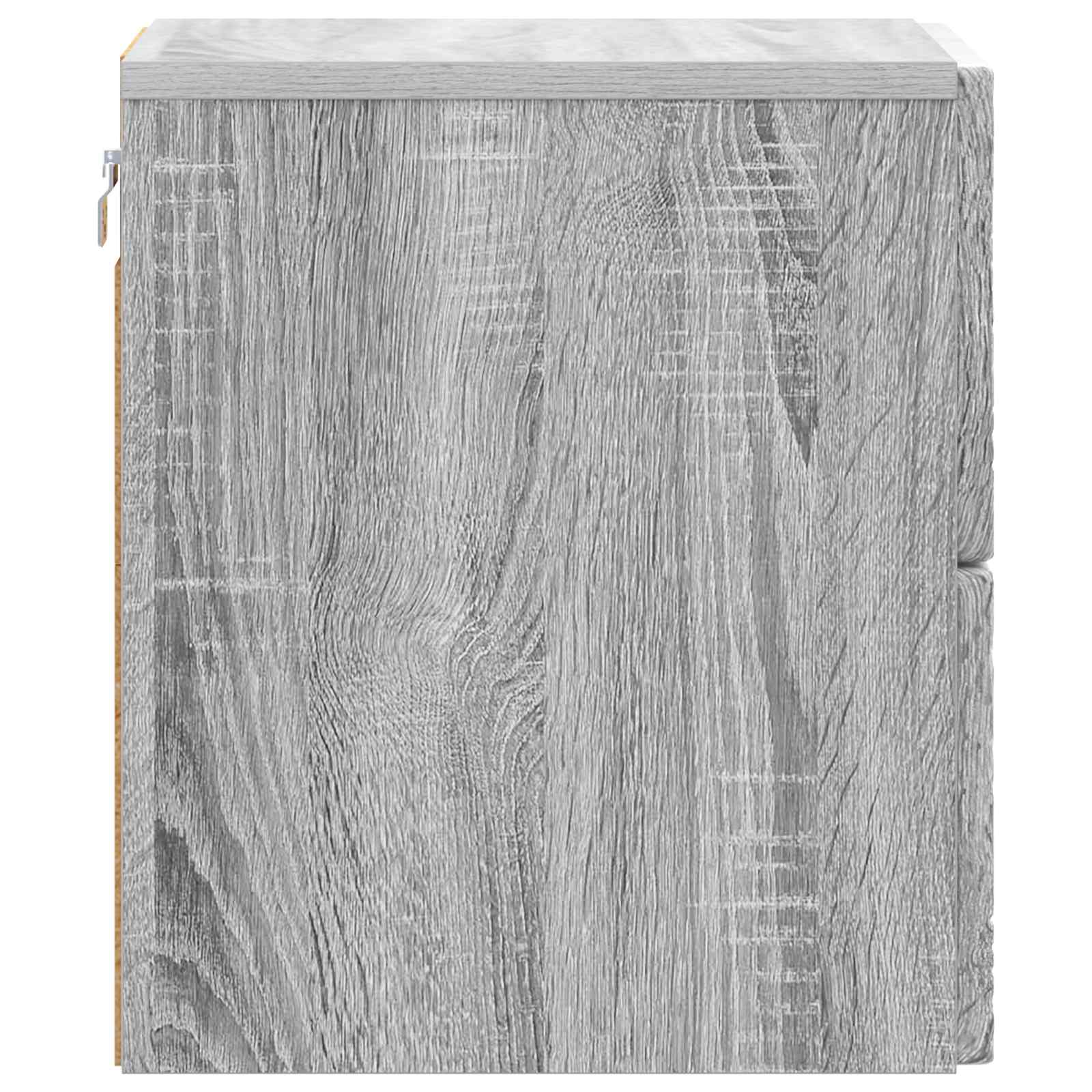 Cabinet de chevet mural Sonoma gris 34,5 x 33 x 40 cm - XIOS