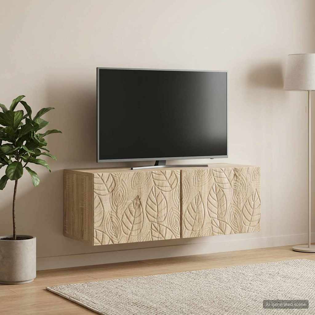Meuble TV mural 59,5 x 41 x 30 cm Chêne Sonoma