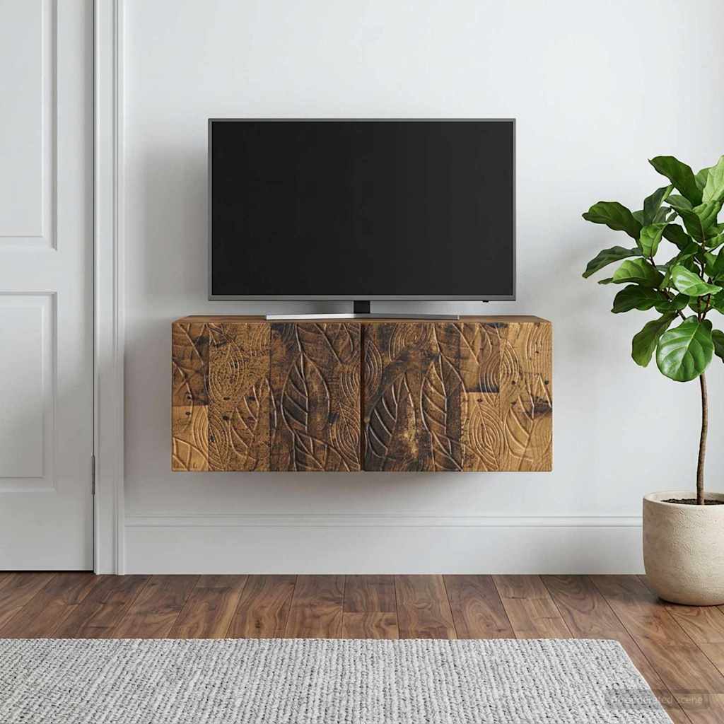 Meuble TV mural 78,5 x 41 x 30 cm Bois ancien Bois d'ingénierie - XIOS