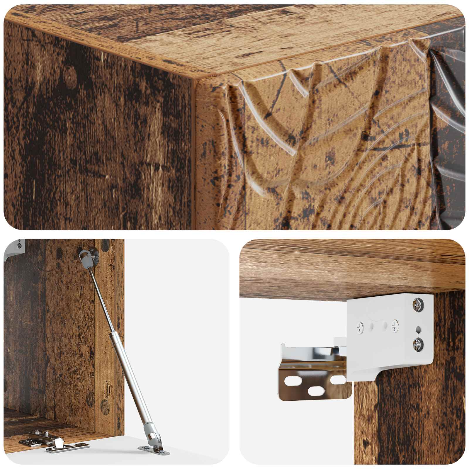 Meuble TV mural 98 x 41 x 30 cm Bois ancien Bois d'ingénierie - XIOS