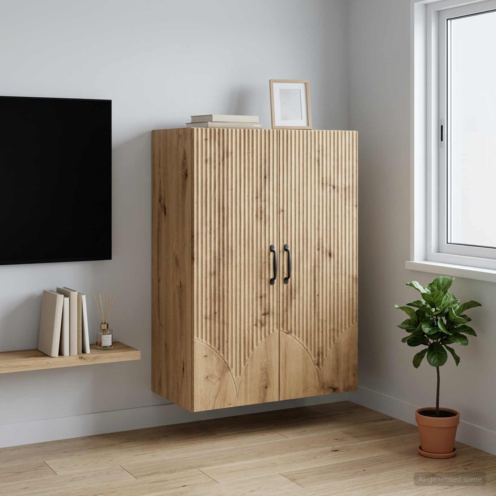 Armoire Murale 66 x 34,5 x 90 cm Bois d'ingénierie