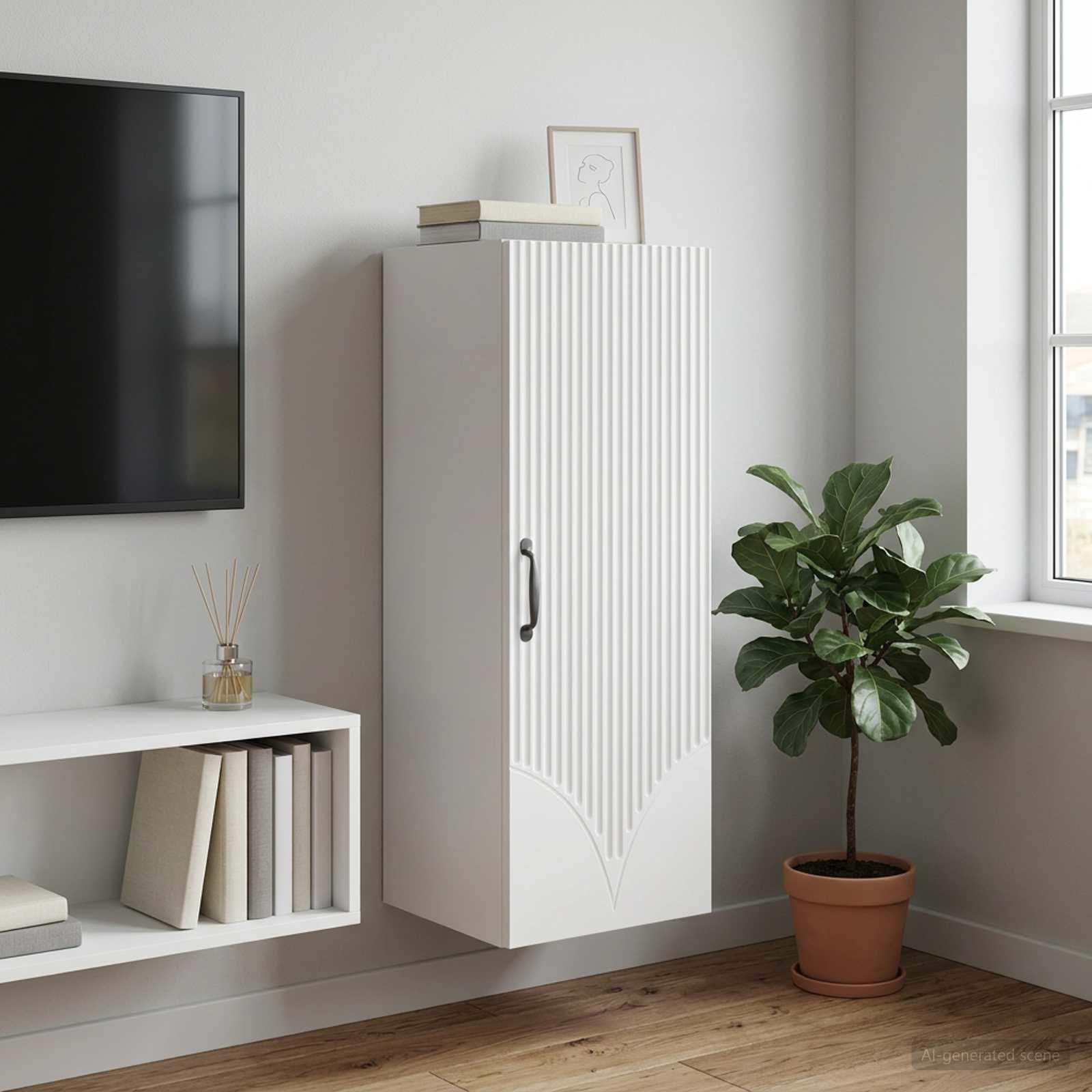 Armoire Murale Blanc 33 x 34,5 x 90 cm Bois d'ingénierie - XIOS