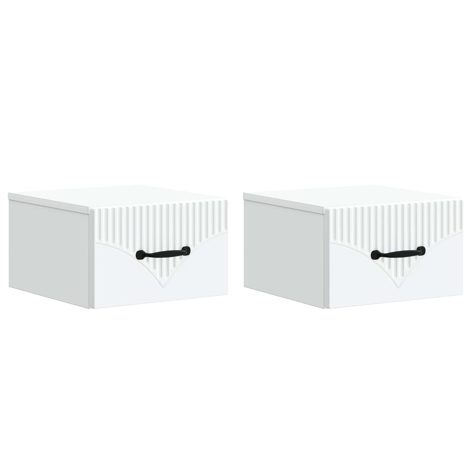 Cabinet de chevet mural 2 pcs Blanc 34,5 x 33 x 20 cm - XIOS
