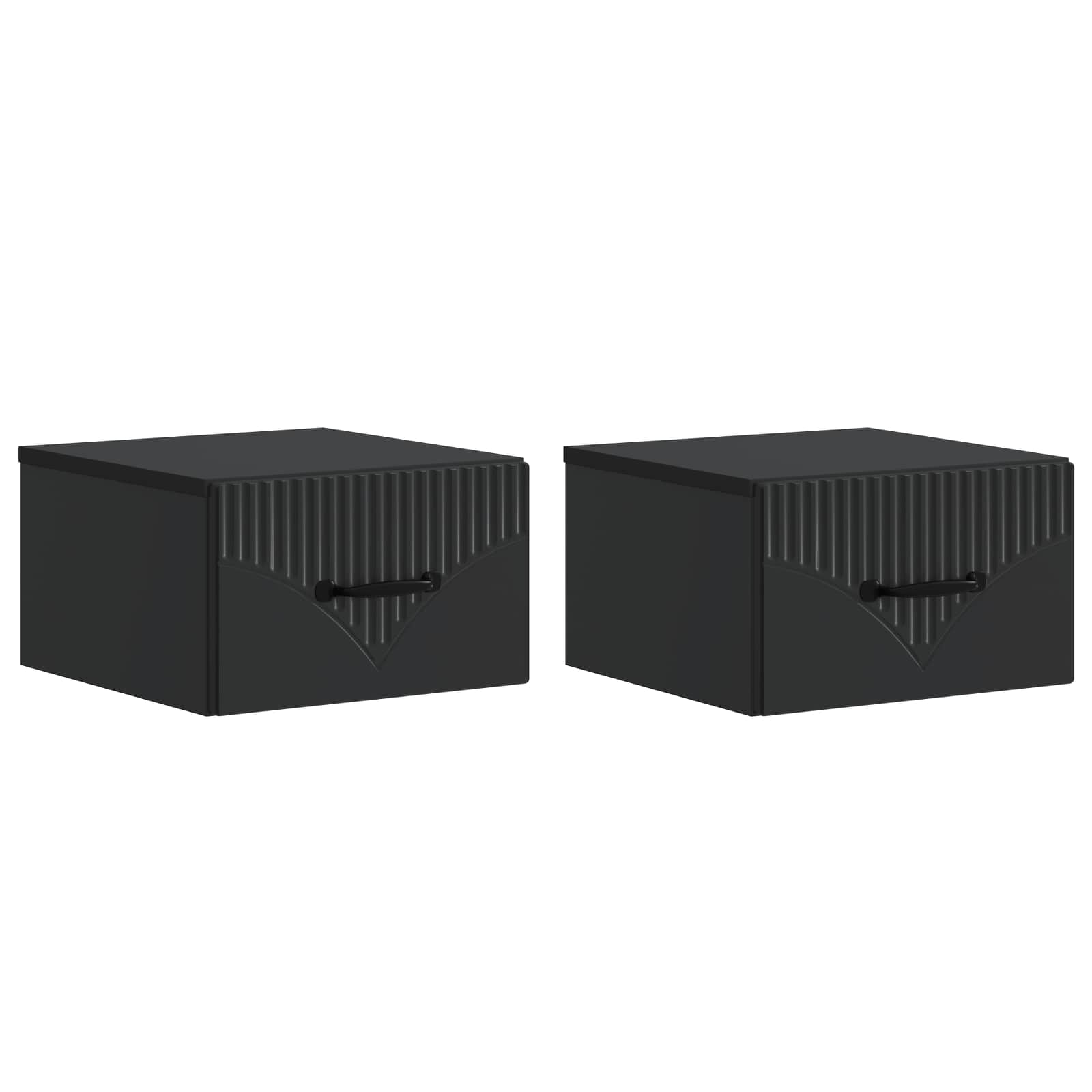 Cabinet de chevet mural 2 pcs Noir 34,5 x 33 x 20 cm - XIOS