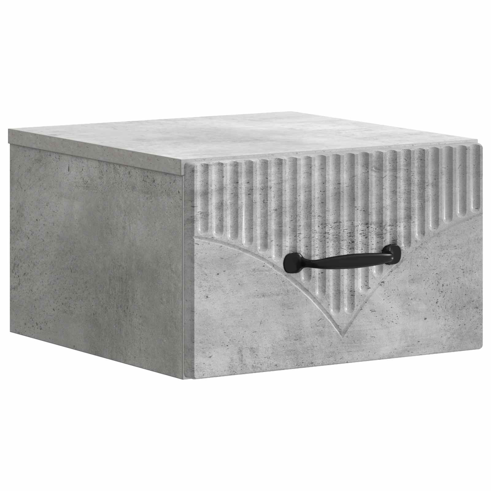 Cabinet de chevet mural 2 pc Gris béton 34,5 x 33 x 20 cm - XIOS
