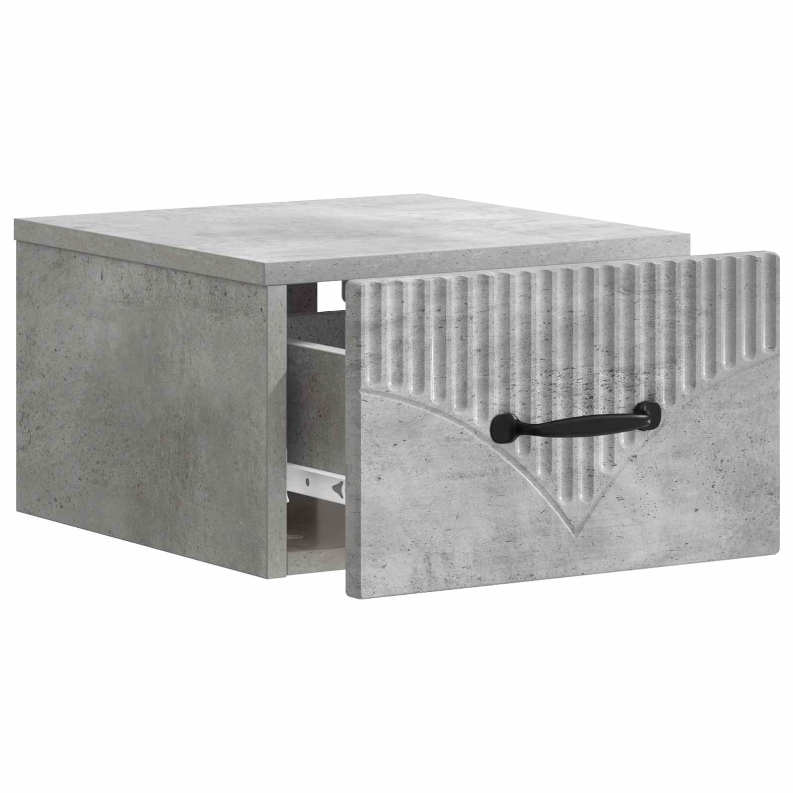 Cabinet de chevet mural 2 pc Gris béton 34,5 x 33 x 20 cm - XIOS