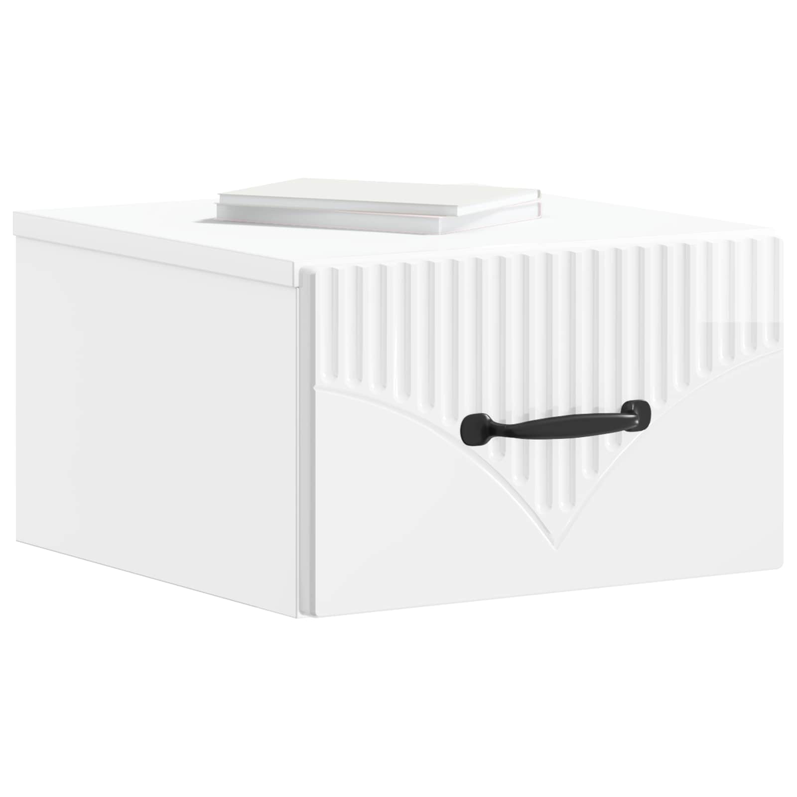Cabinet de chevet mural Blanc brillant 34,5 x 33 x 20 cm - XIOS