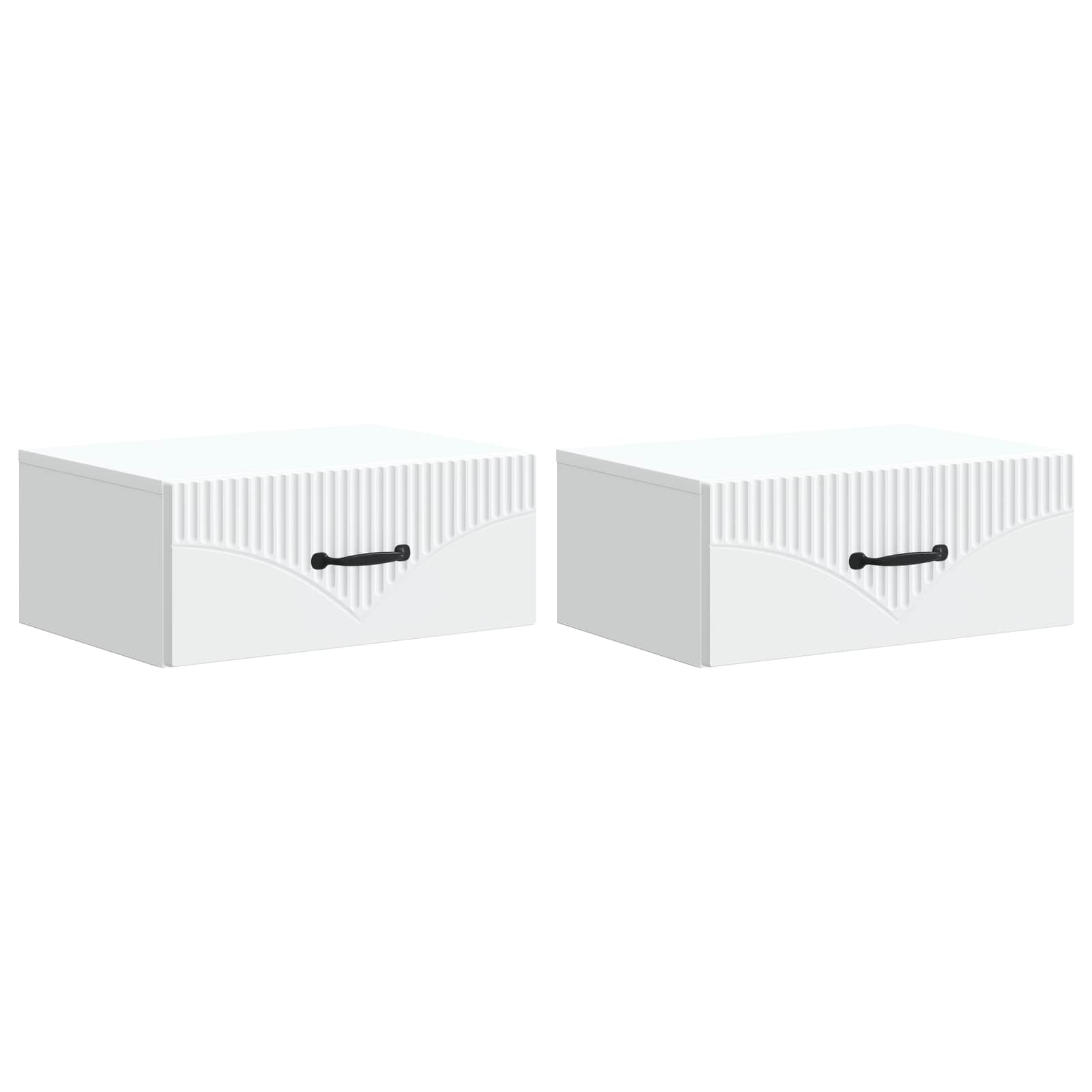 Cabinet de chevet mural 2 pcs Blanc 49 x 34,5 x 20 cm - XIOS